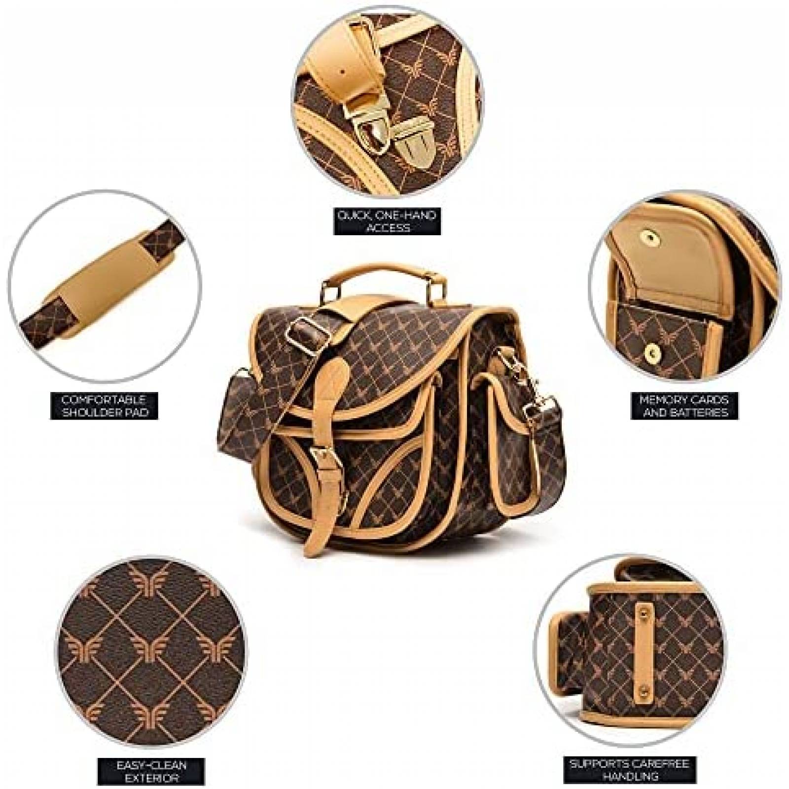 Bolso de Mano para Camara Rofozzi para Mujer -Cafe