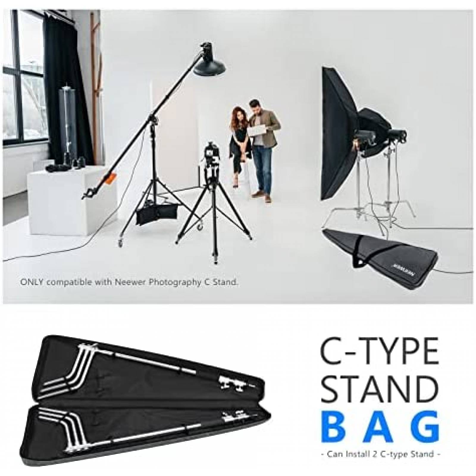 Estuche para Tripie Neewer C-Stand con Organizador -Negro