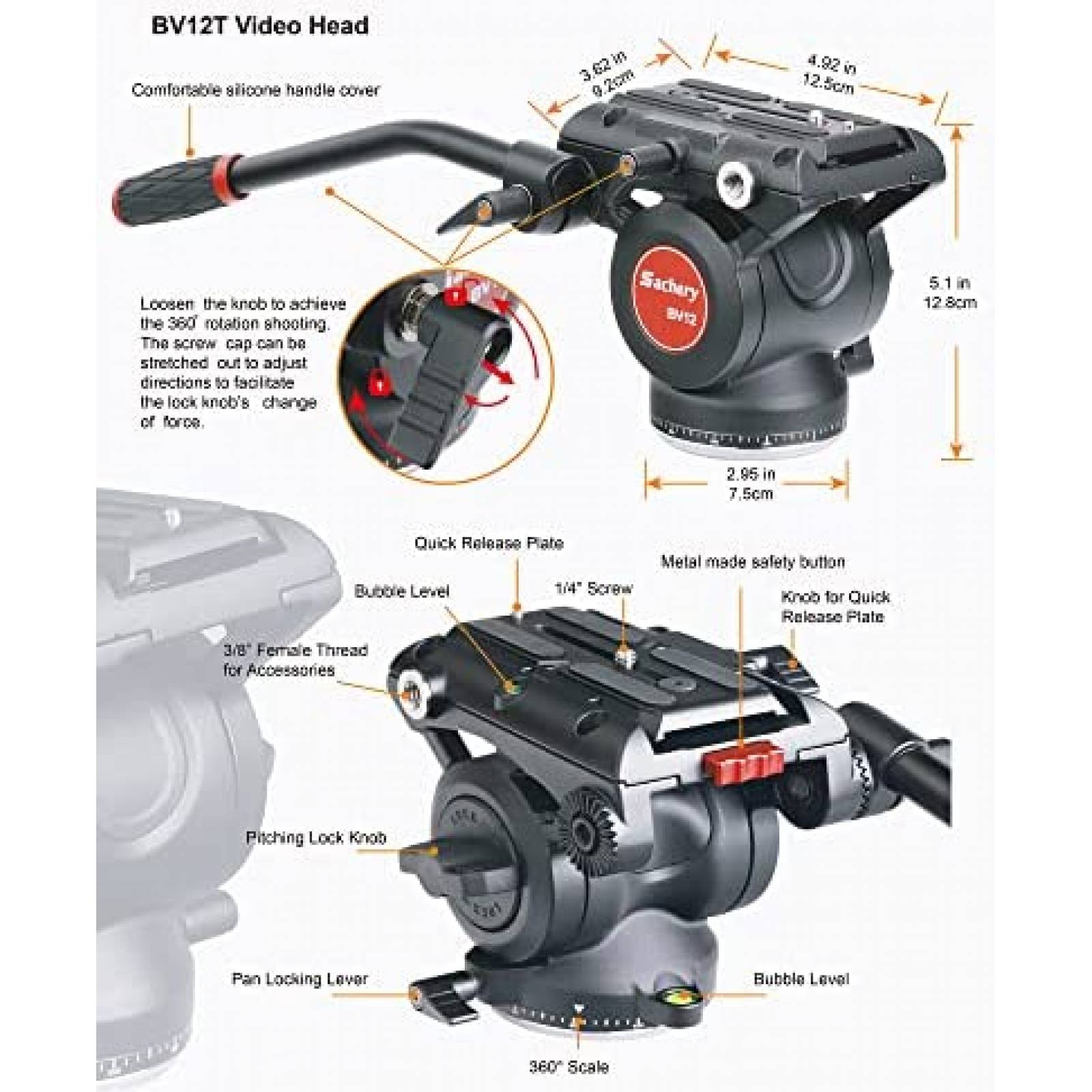 Soporte Tripode Para Camara Heavy Duty 360 Grados