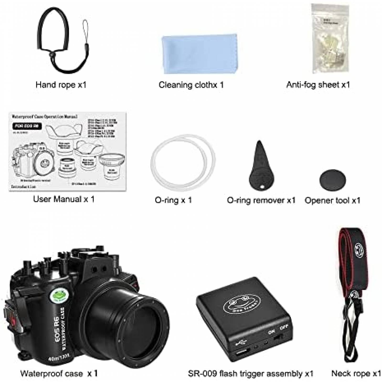 Funda Impermeable Sea Frogs para Canon EOS R6 -Negro