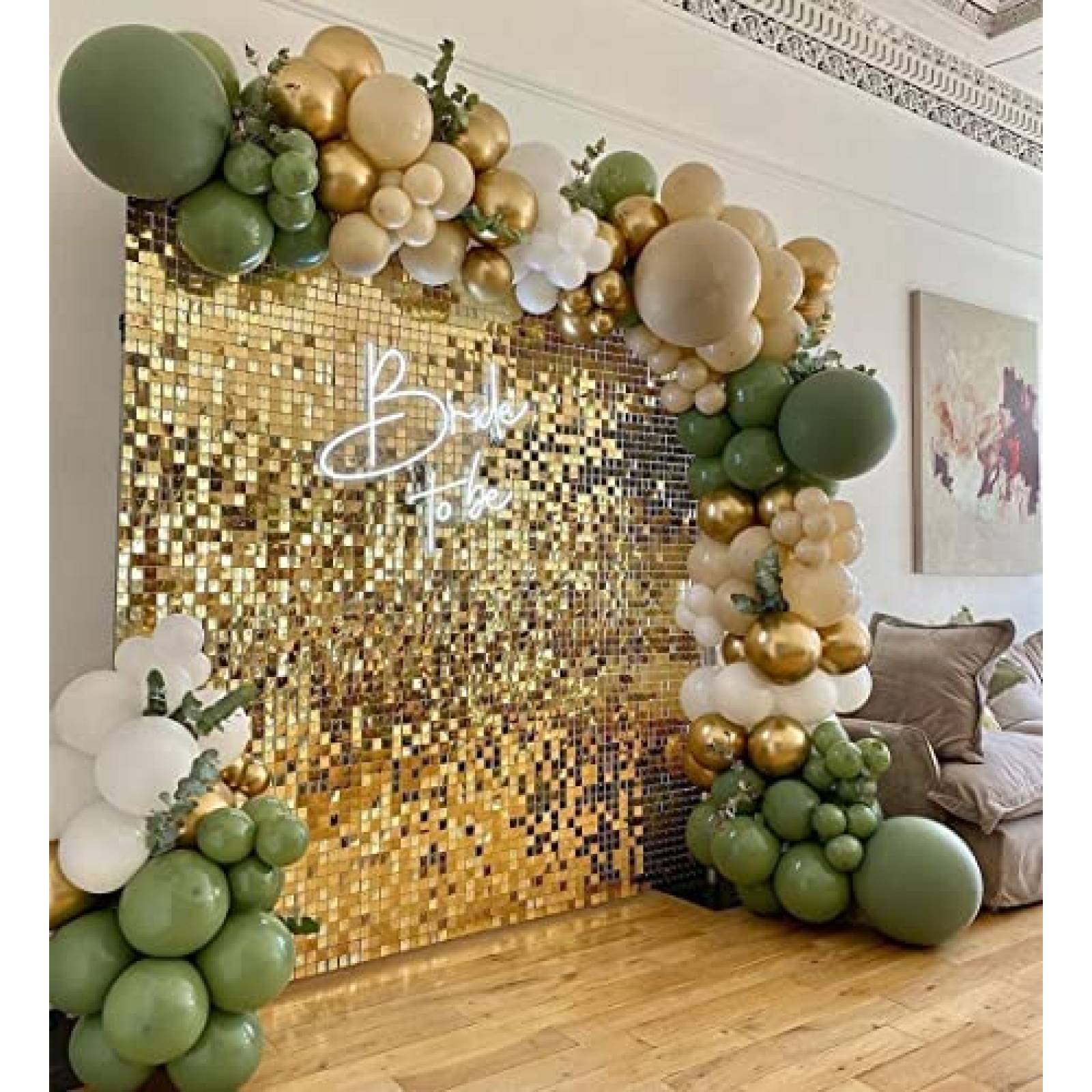 Telon De Fondo LJIE-House Pack De 24 Fondos -Dorado