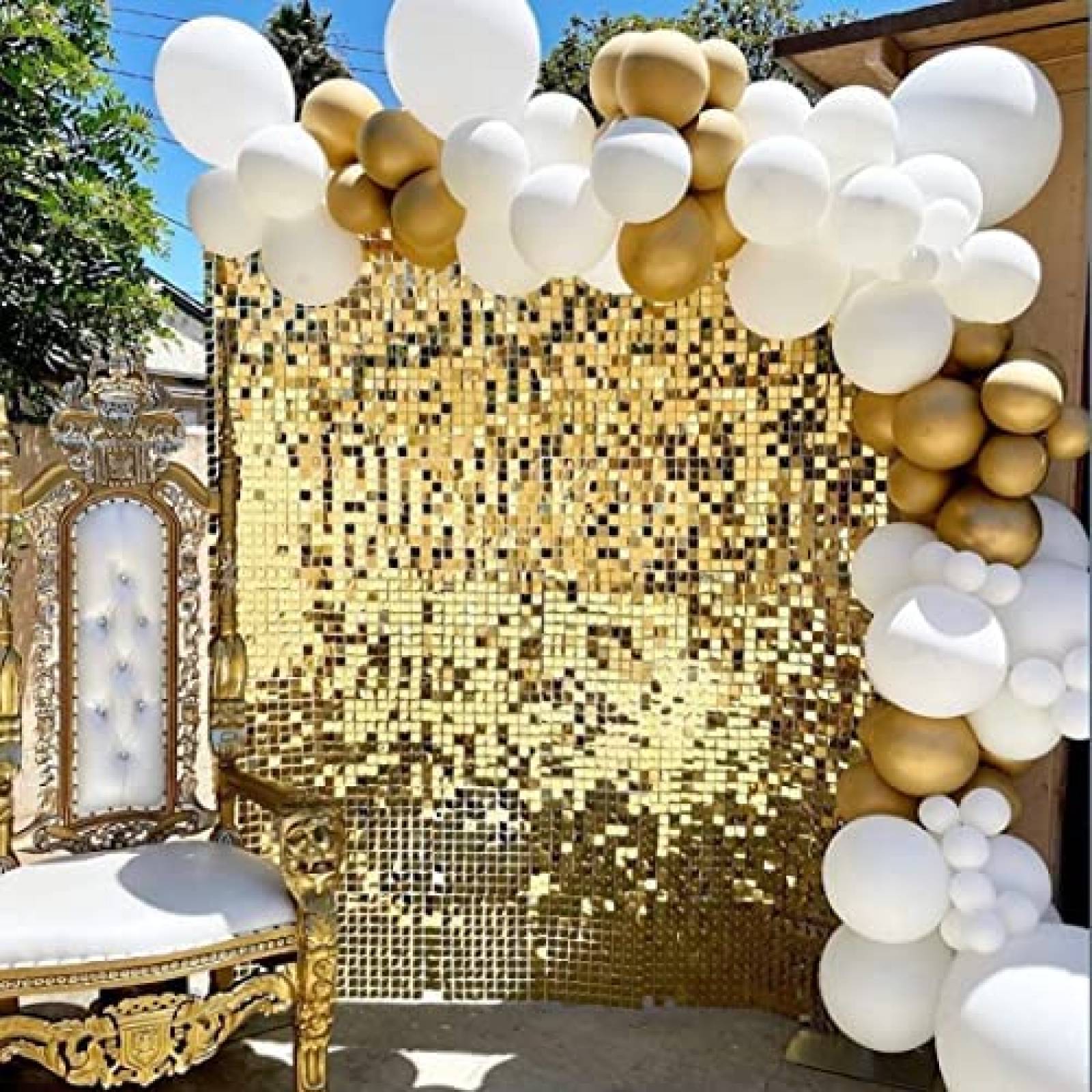 Telon De Fondo LJIE-House Pack De 24 Fondos -Dorado