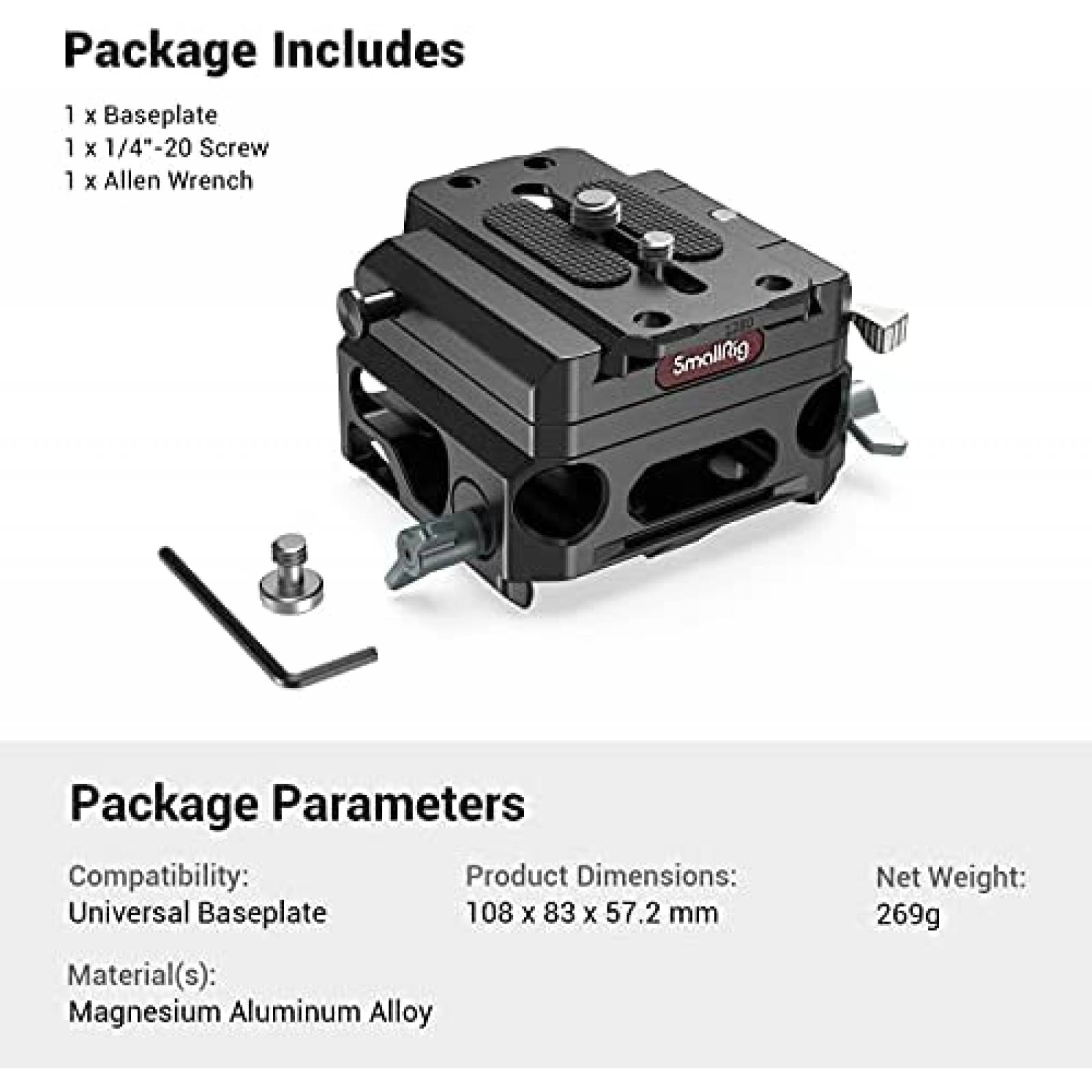 Elevador para Tripie de Camara SmallRig Universal y Ligero