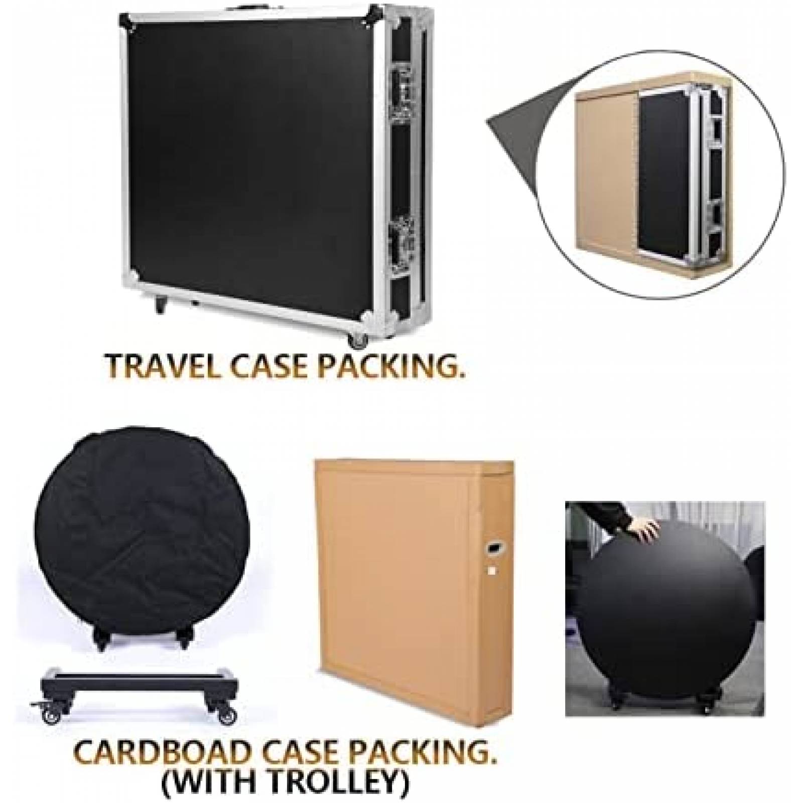 Cabina para Fotos HARZHI 360 80cm con Control Remoto -Negro