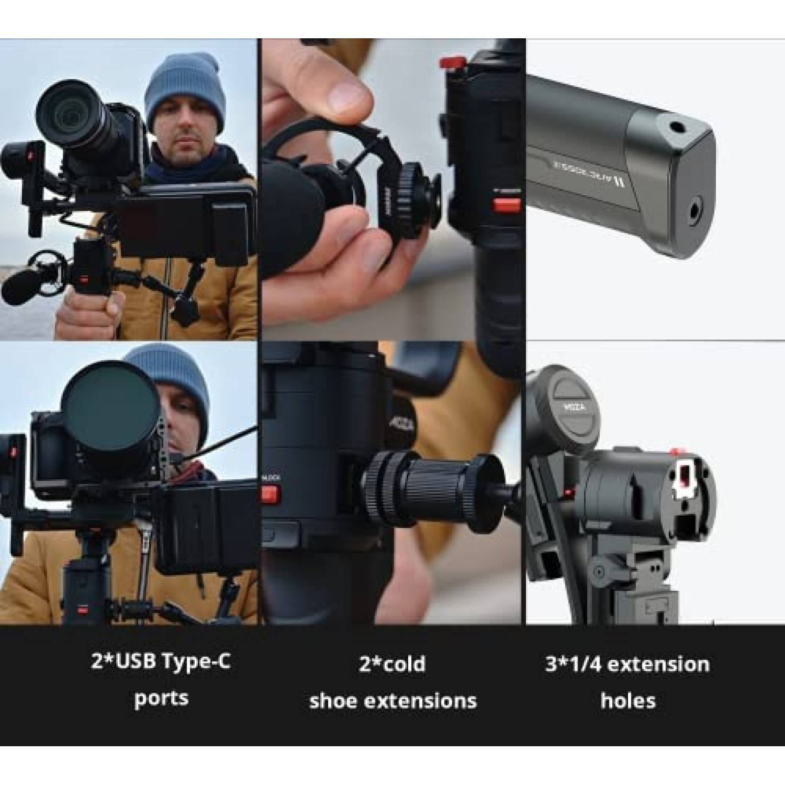 Estabilizador para Camara Moza AirCross p/Camara DSLR -Negro