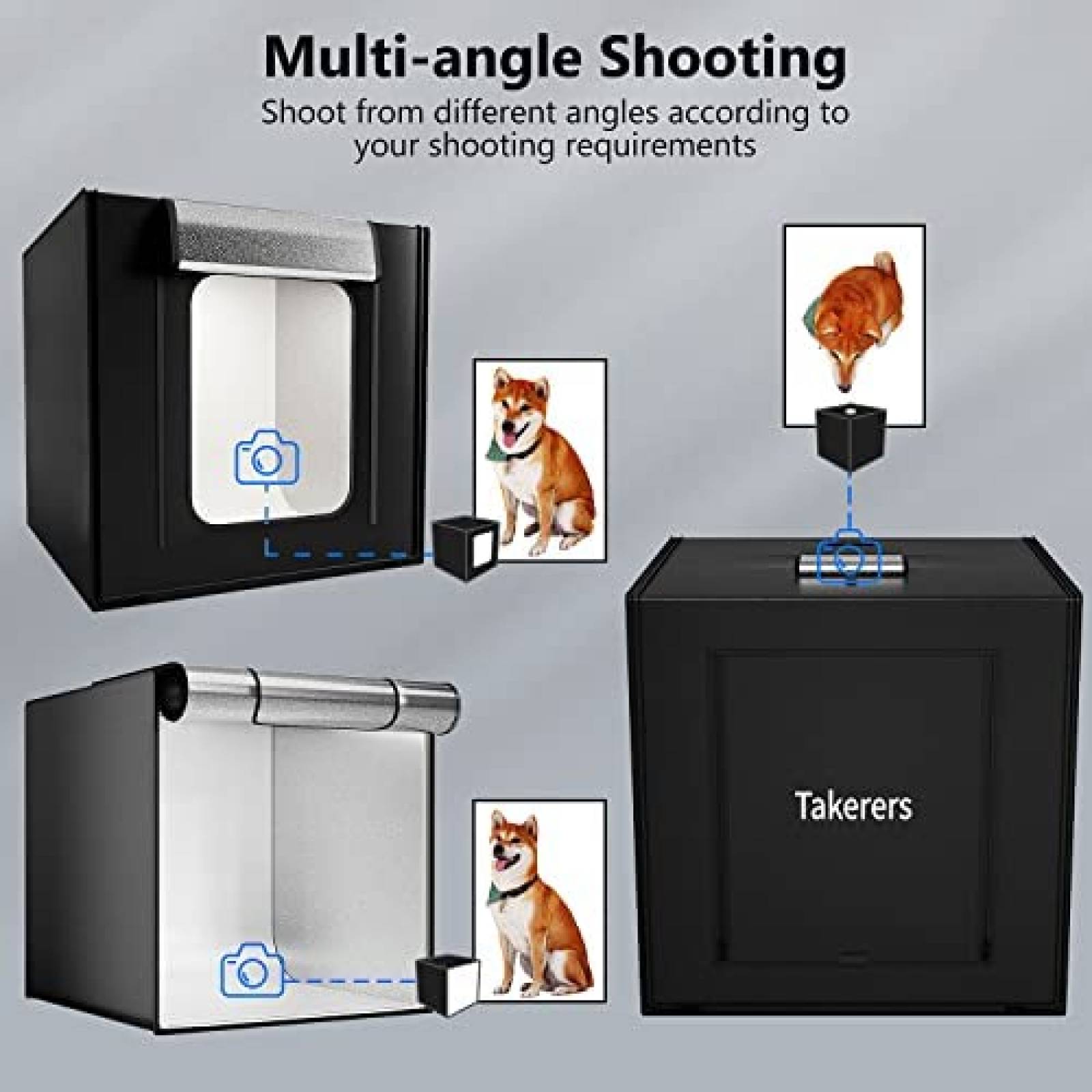 Caja De Luz Para Fotos Takerers 32 X 32 Pulgadas -Negro