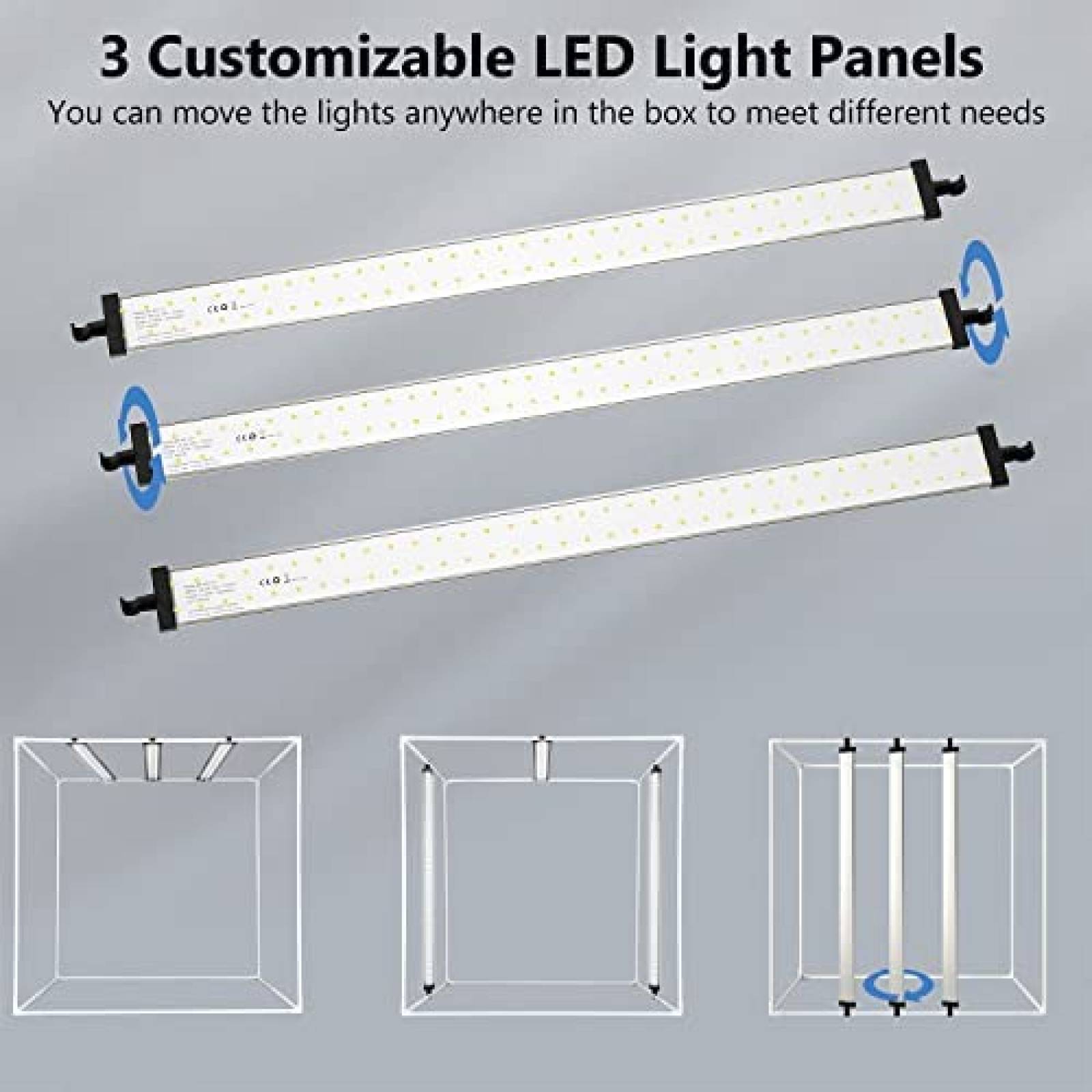 Caja De Luz Para Fotos Takerers 32 X 32 Pulgadas -Negro