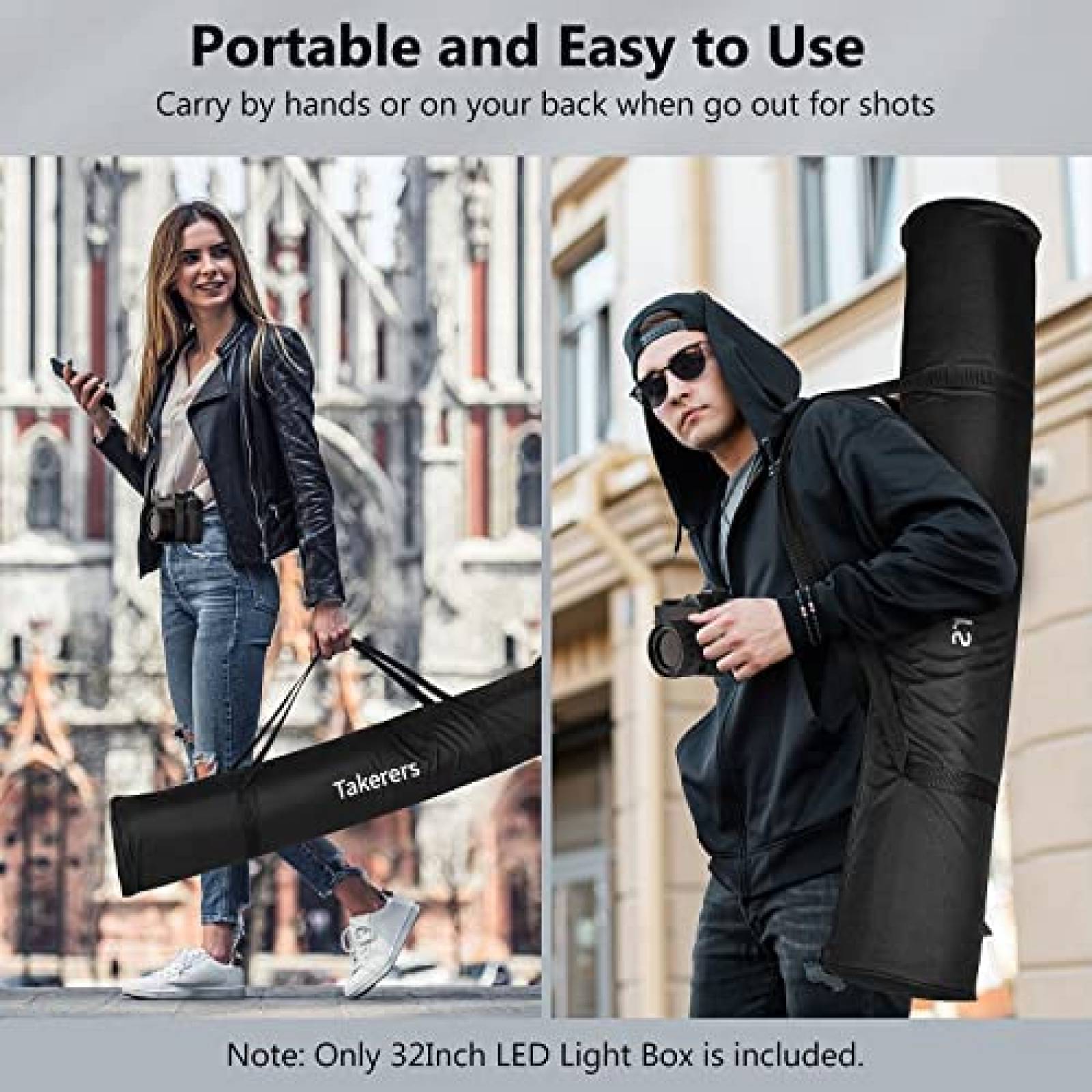 Caja De Luz Para Fotos Takerers 32 X 32 Pulgadas -Negro