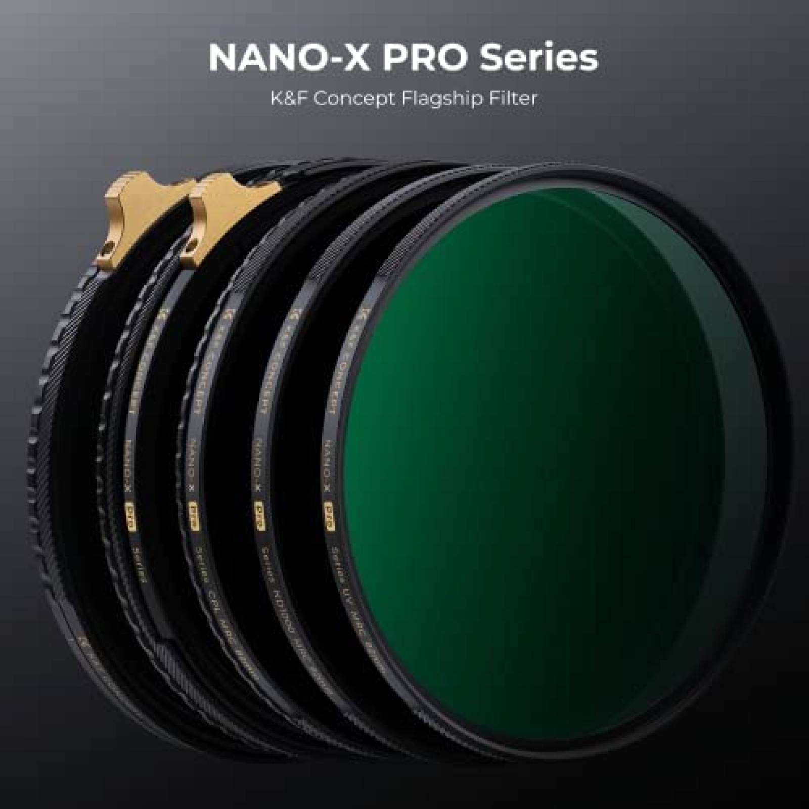 Filtro de Camara K&F Nano X Pro Polarizado de 82mm -Negro