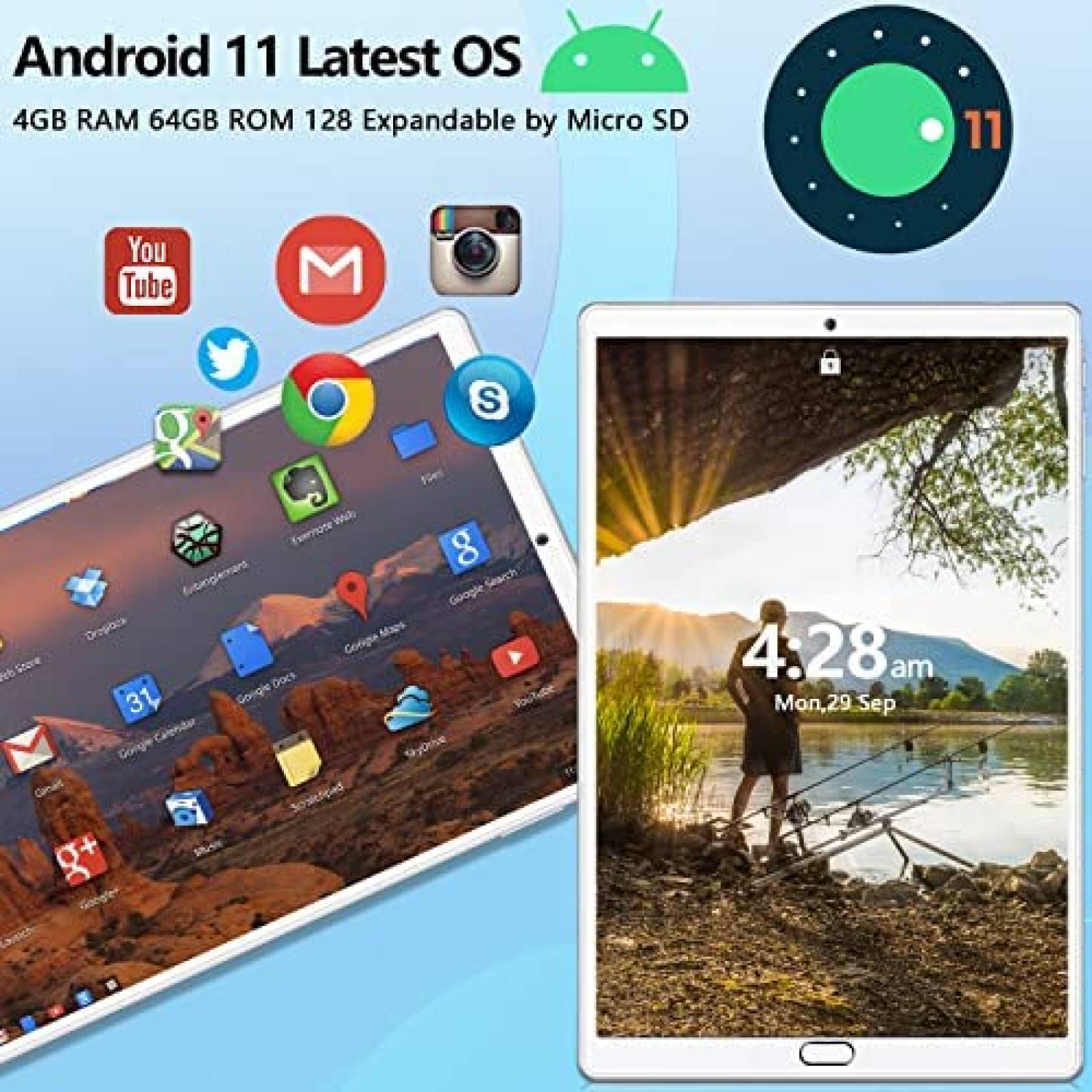 Tablet TOOTON TT-113 10'' 4GB RAM 64GB ROM WiFi -Blanco