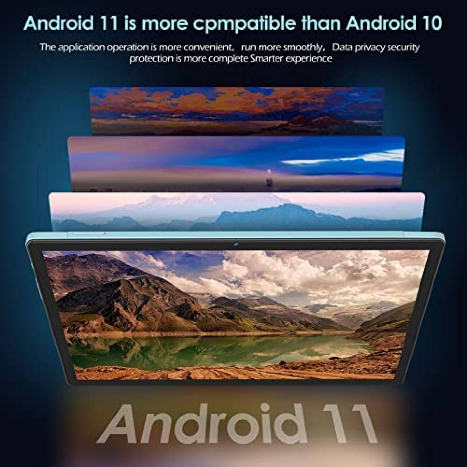 Tablet FACETEL Android 11 10'' 4GB 128GB WIFI -Negro