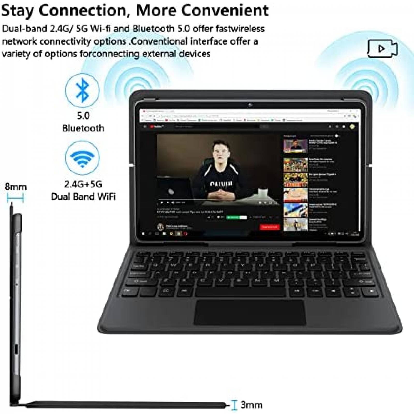 Tablet ZONKO K110 10.1'' Octa Core 4GB 128GB 13MP -Negro