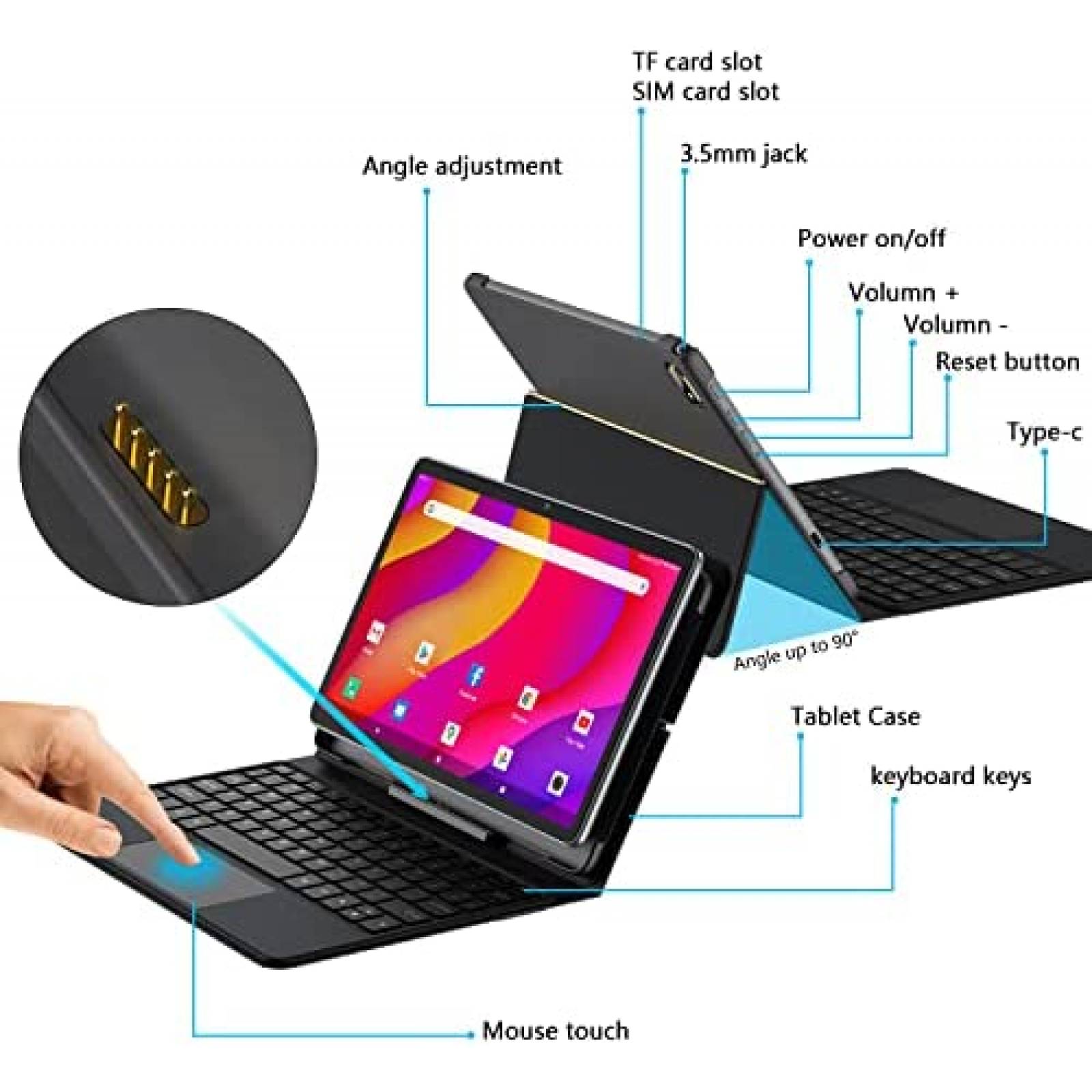 Tablet ZONKO K110 10.1'' Octa Core 4GB 128GB 13MP -Negro