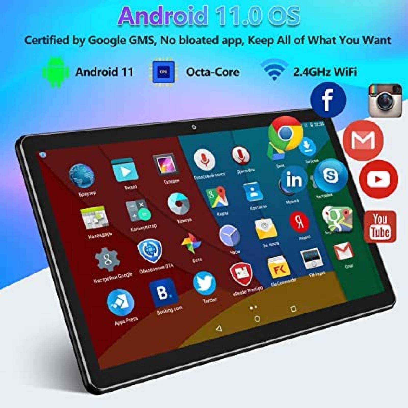 Tablet FEONAL 10.1'' 64GB 13MP+5MP WiFi Bluetooth FHD -Negro