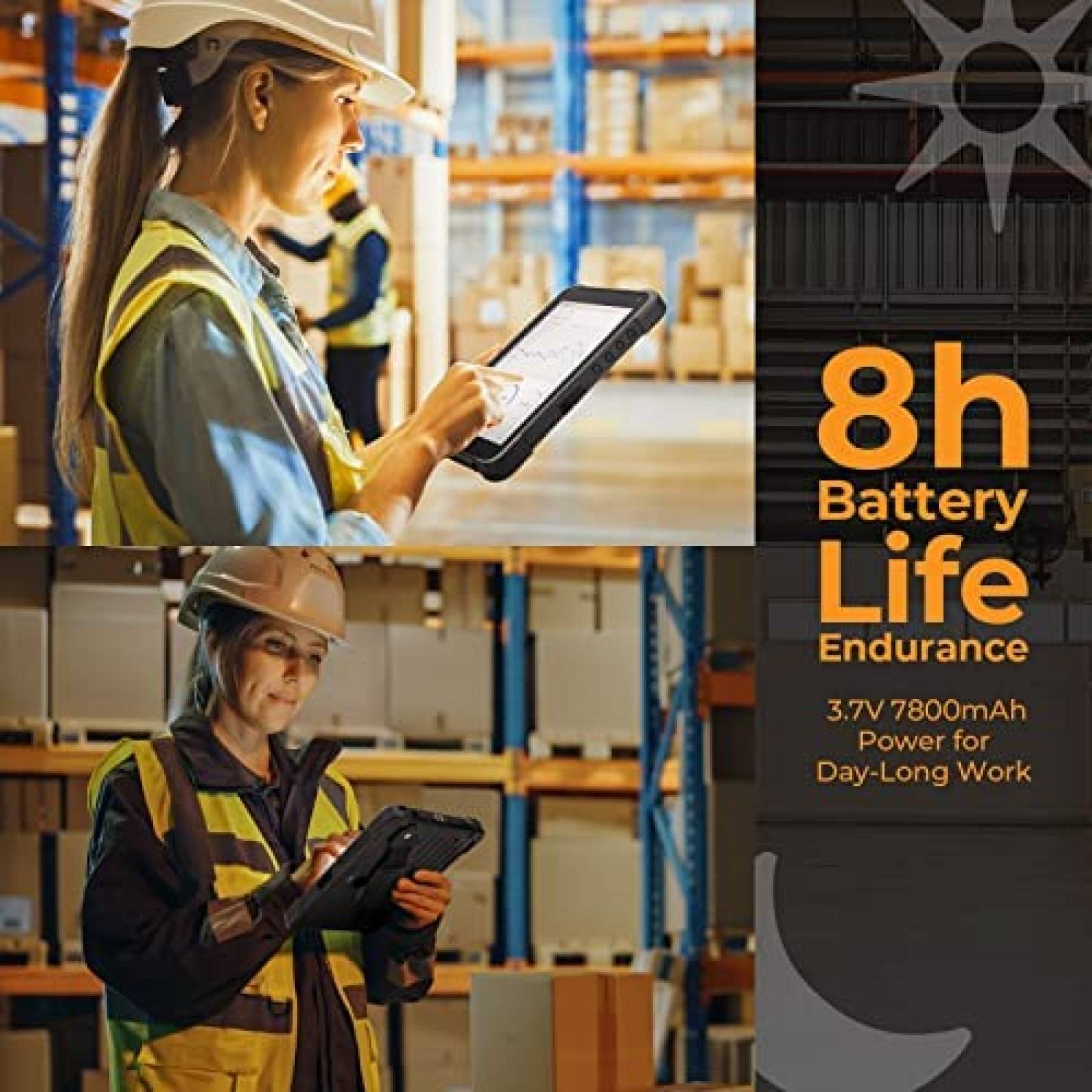 Tablet PC Industrial MUNBYN 8'' 4G Wi-Fi GPS IP67 W10 -Negro