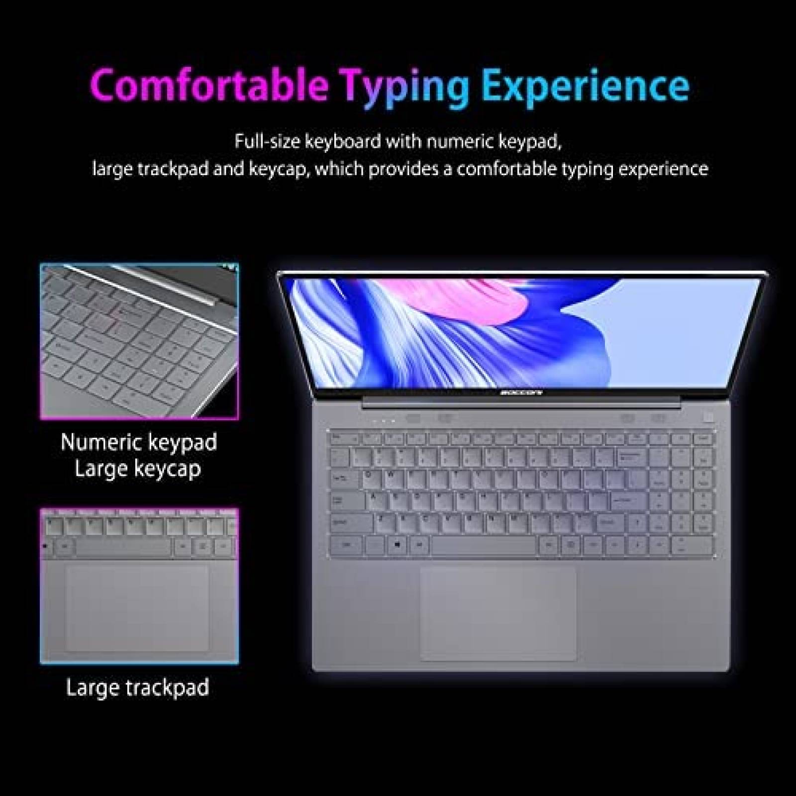 Laptop Bocconi LeadBook T6 15.6'' N3450 6GB 128GB SSD -Gris