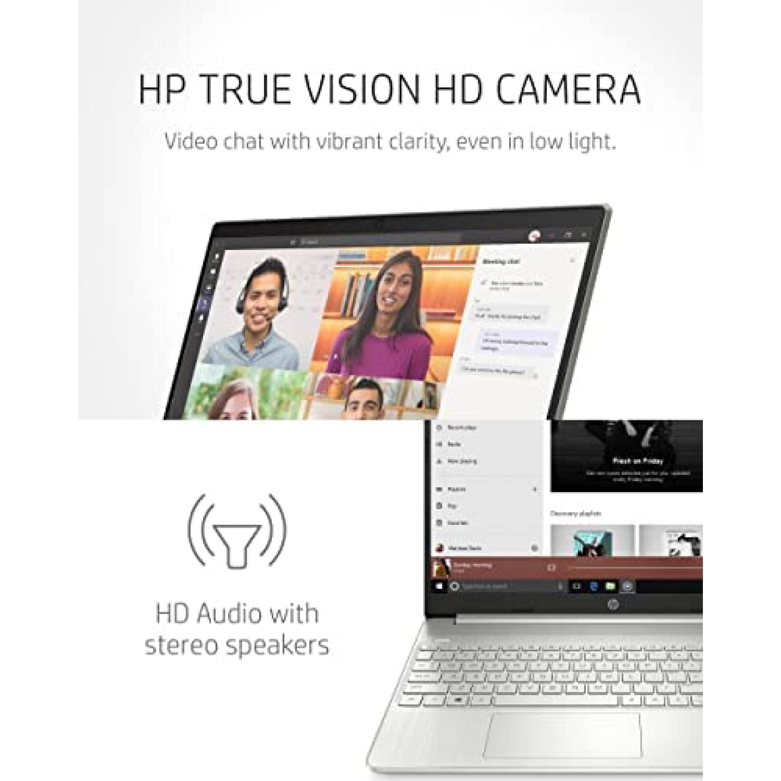 Laptop HP 15'' Intel Gold 7505 UHD 128GB SSD -Plata