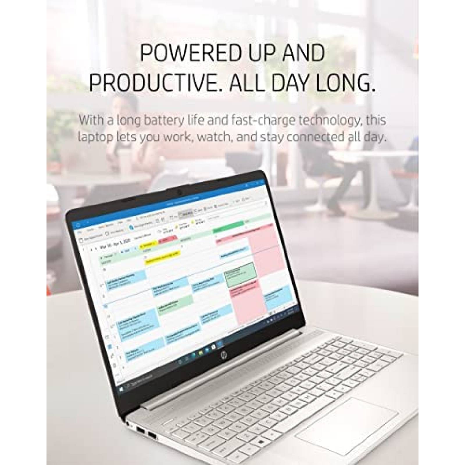 Laptop HP 15'' Intel Gold 7505 UHD 128GB SSD -Plata