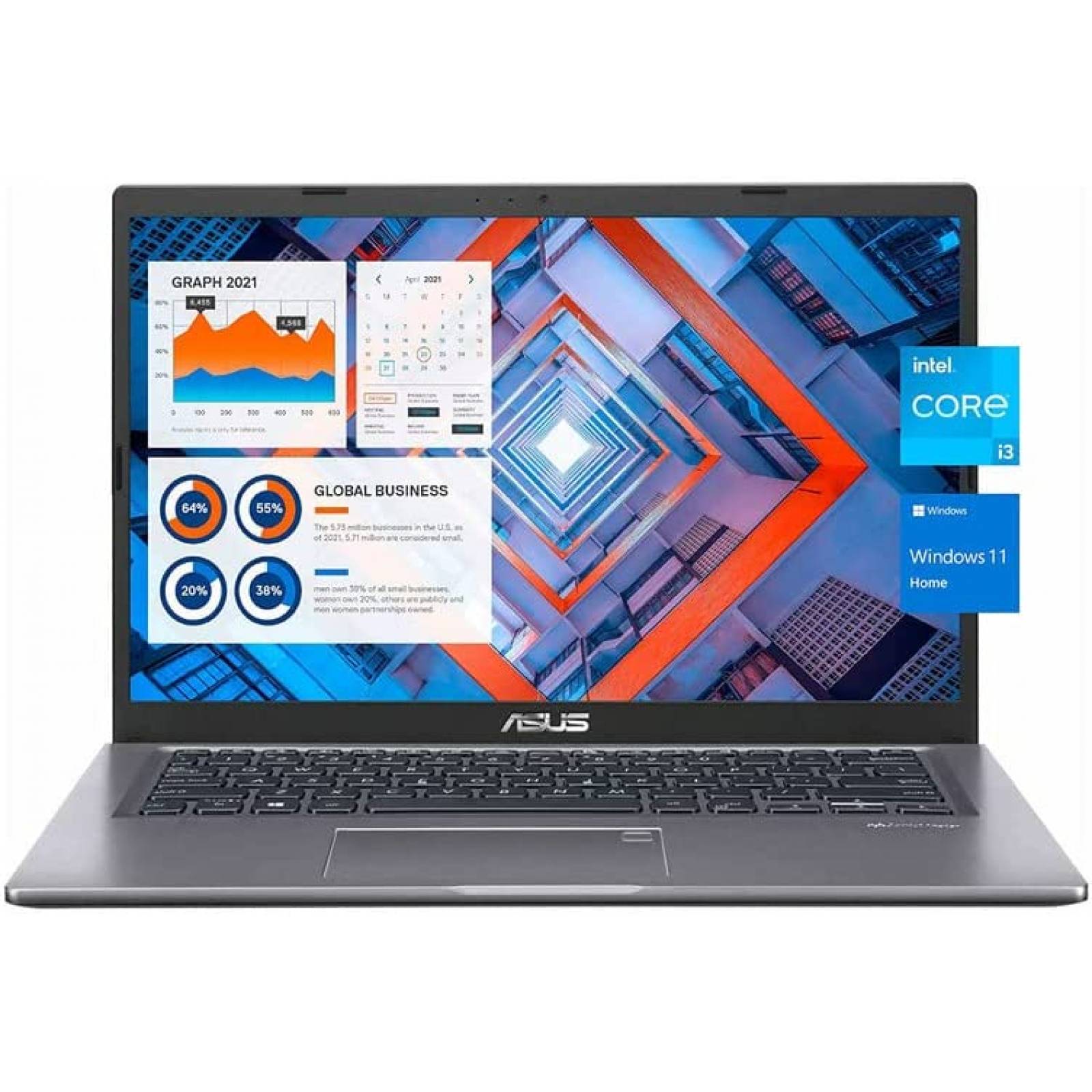 Laptop Asus Vivobook 14'' i3 12GB RAM 1TB PCle SSD -Negro