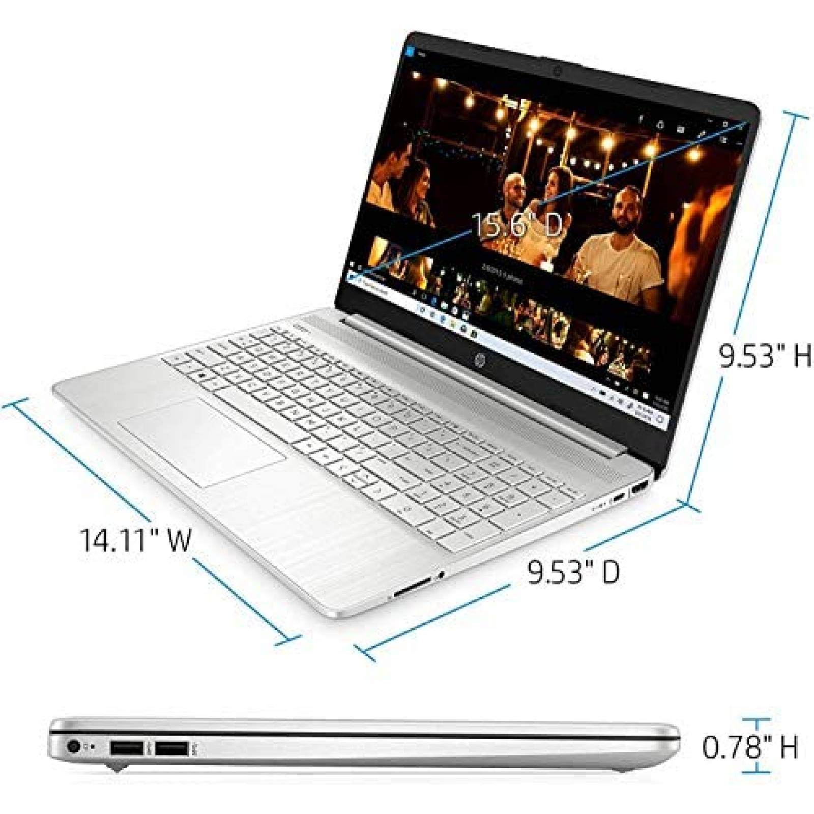 Laptop HP 15t-dy200 15.6'' Touch i7 16GB 1TB W11H -Plata