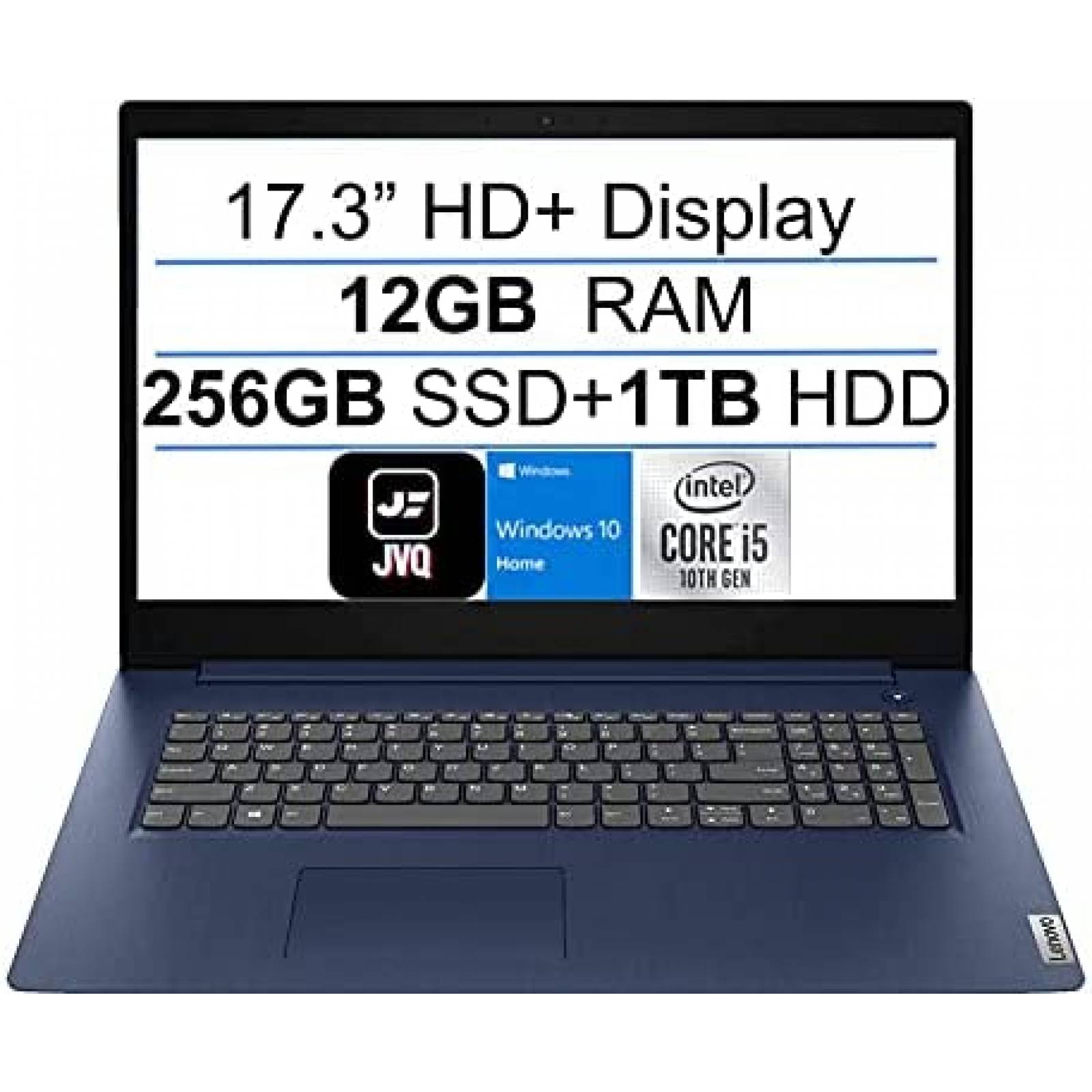 Laptop Lenovo Ideapad 3 17.3'' Core i5 12GB 256GB+1TB -Azul