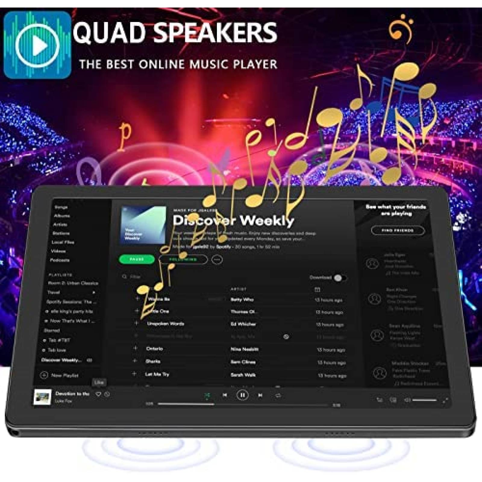 Tablet SEBBE 2 en 1 10.36'' 4GB 64GB 8000 mAh -Negro