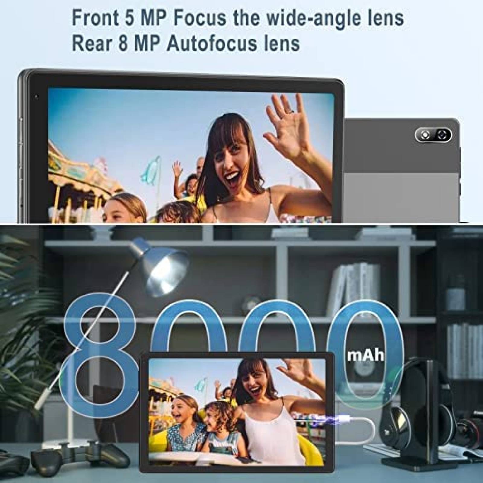 Tablet SEBBE 2 en 1 10.36'' 4GB 64GB 8000 mAh -Negro