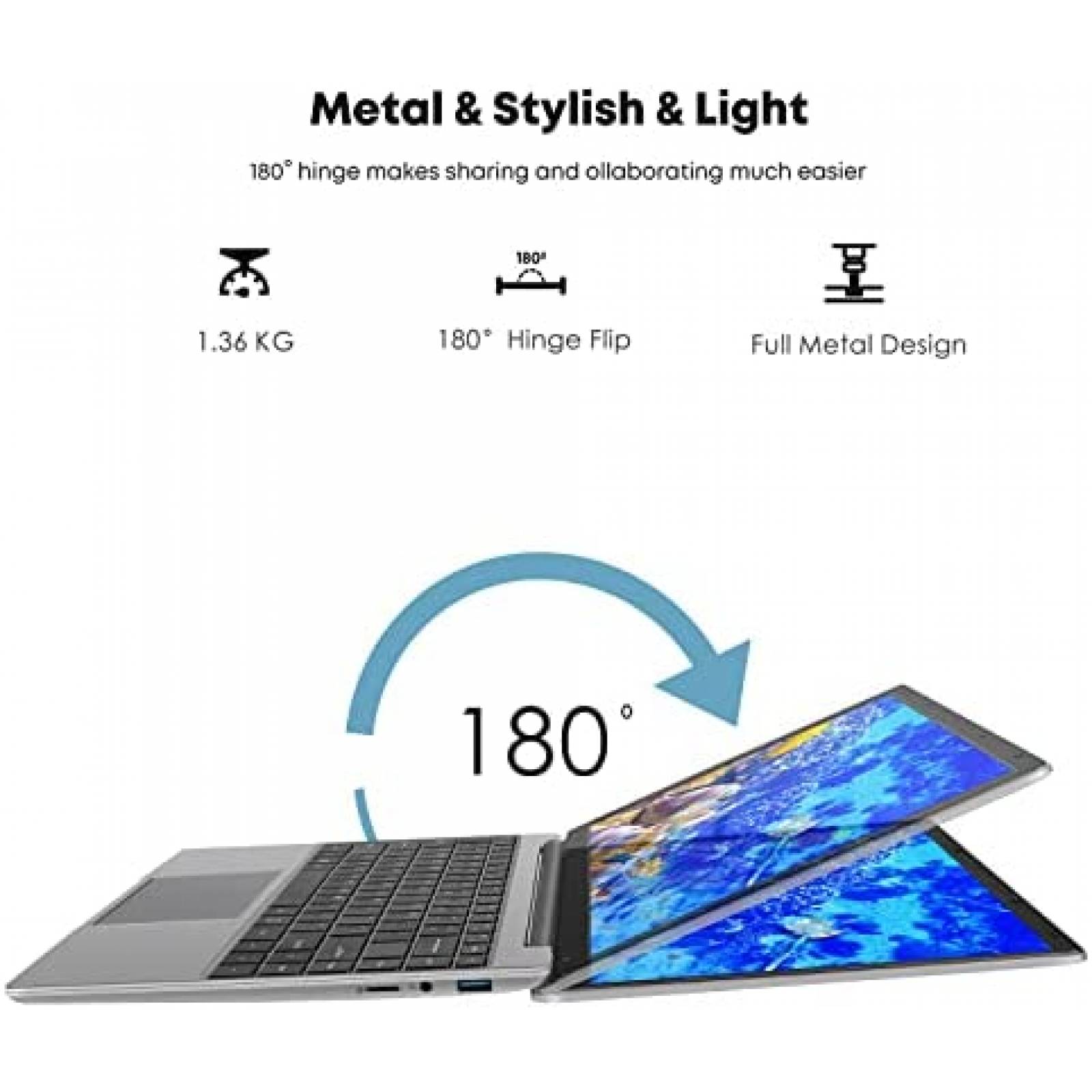 Laptop Ruzava A2 14'' Intel N4020 6GB RAM 1TB SSD -Gris