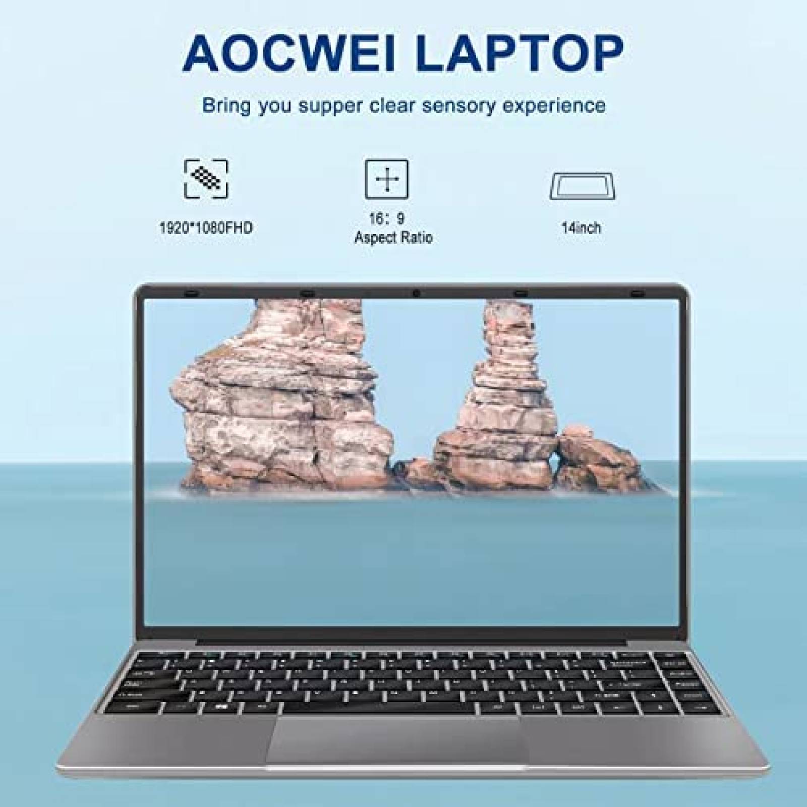 Laptop Ruzava A2 14'' Intel N4020 6GB RAM 1TB SSD -Gris