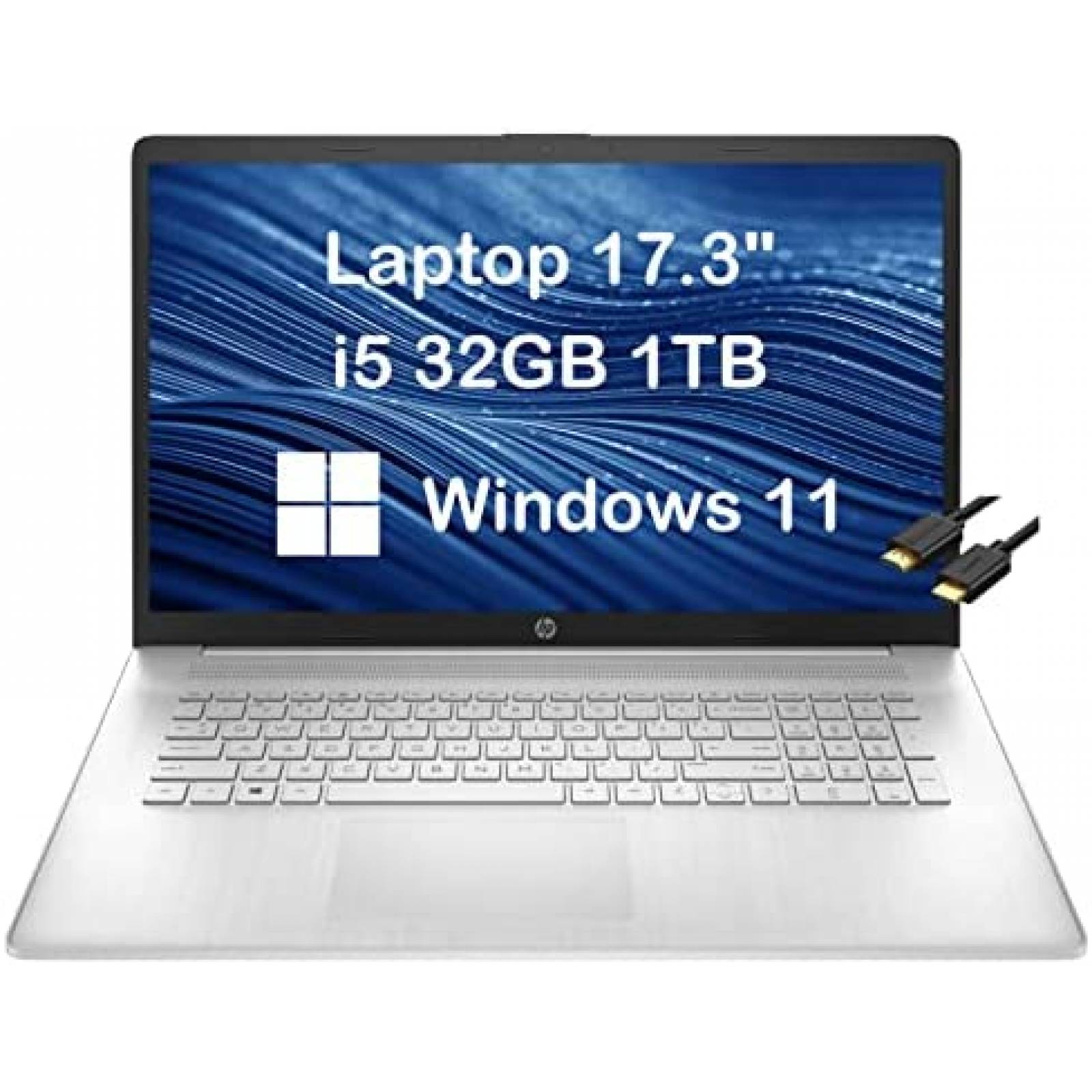 Laptop HP 17.3'' i5 32GB RAM 1TB SSD Windows 11 Home -Plata