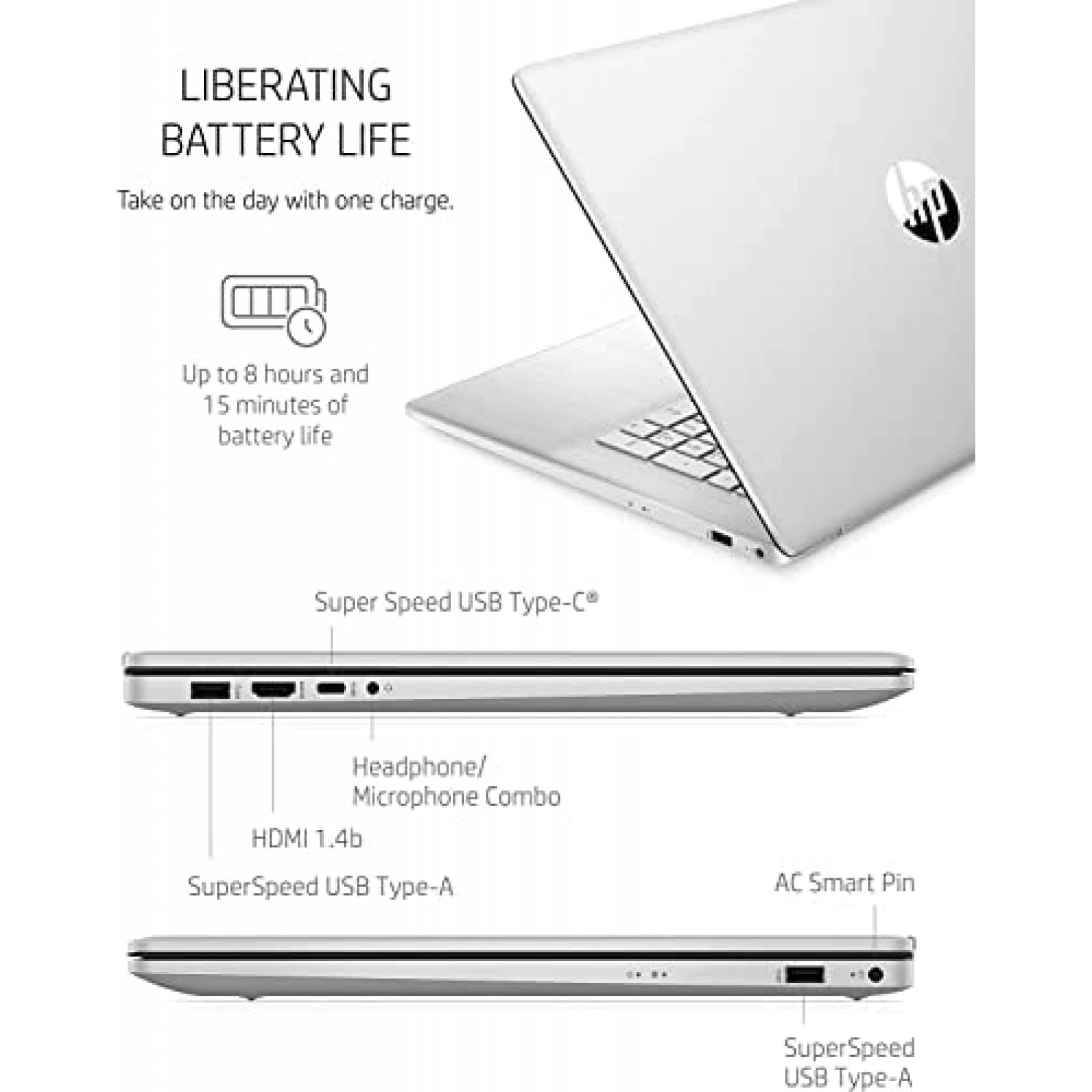 Laptop HP 17.3'' i5 32GB RAM 1TB SSD Windows 11 Home -Plata
