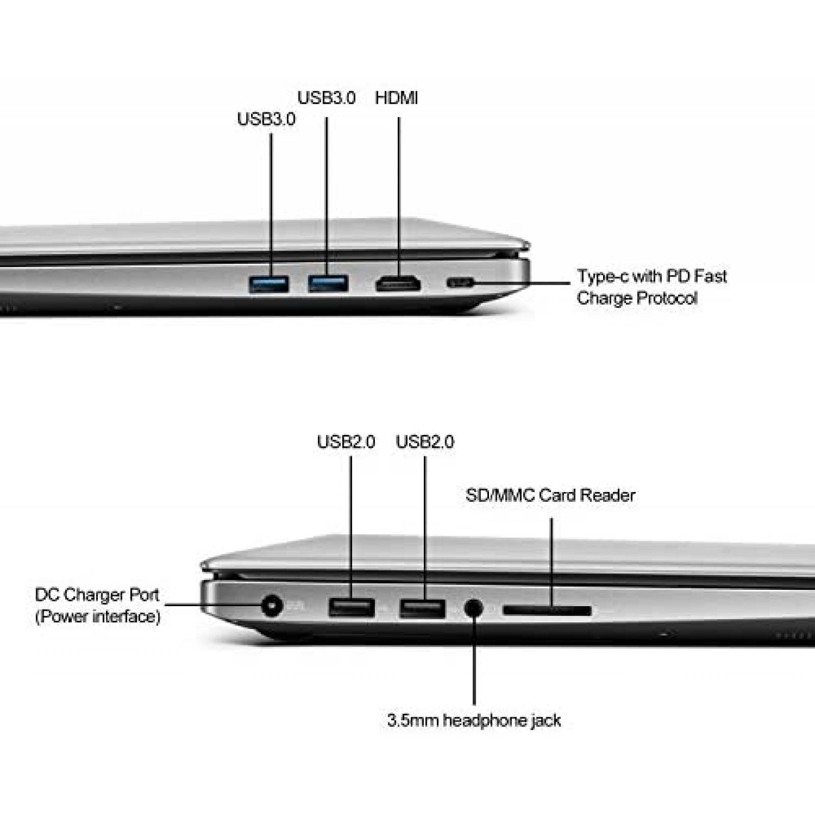 Laptop Broage 15.6'' Intel Core i7 8GB RAM 1TB SSD -Plateado