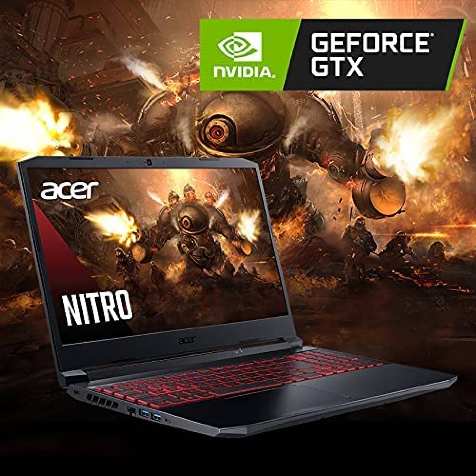 Laptop Gamer Acer AN515-45 15.6'' AMD R5 GTX1650 8GB 256GB