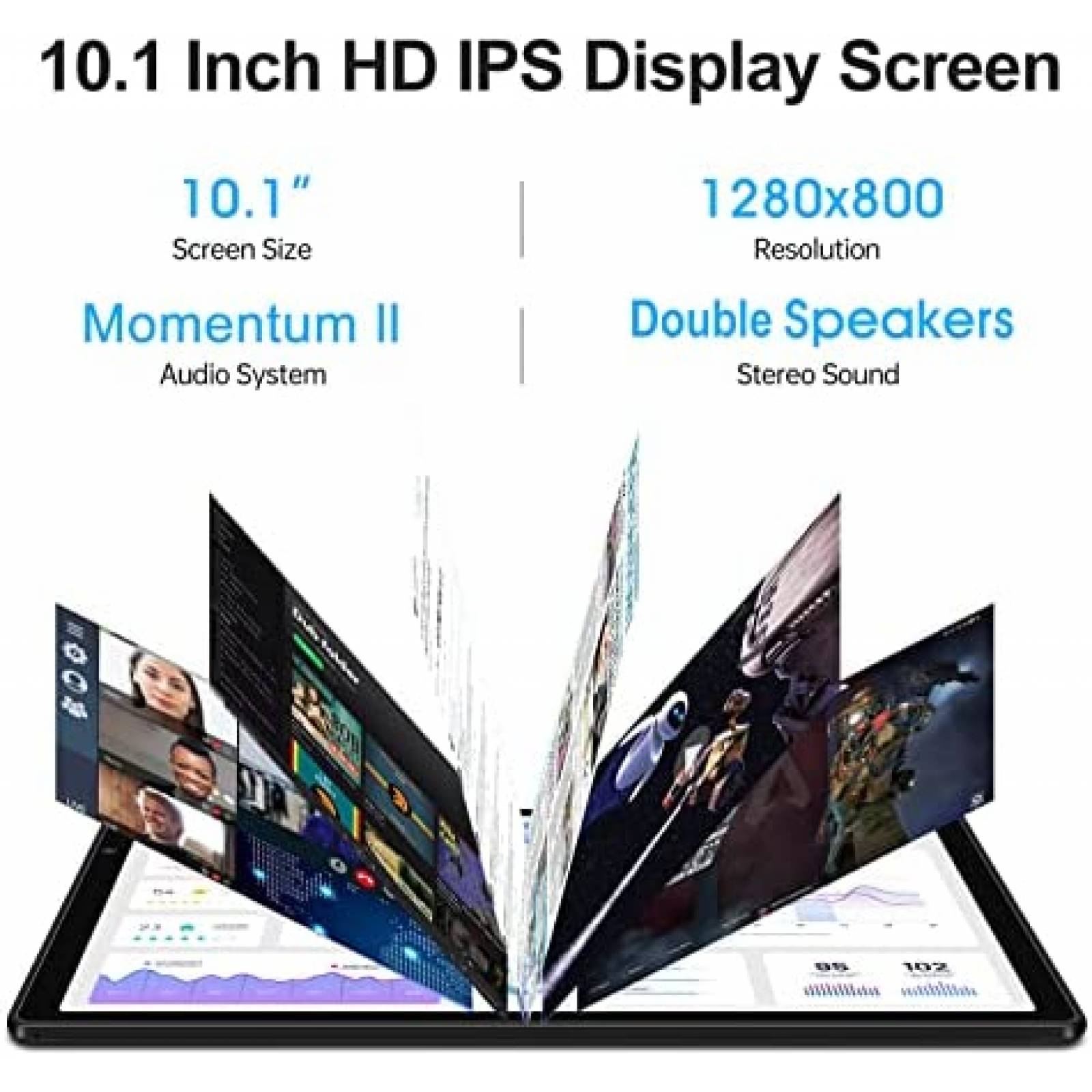 Tablet AOCWEI 10'' Android 11 4GB 64GB Touchscreen -Negro