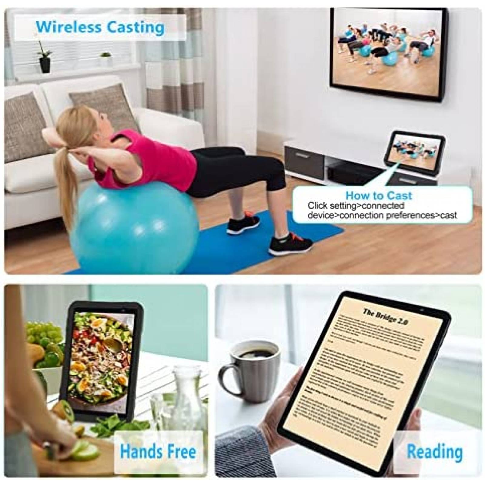 Tablet AOCWEI 10'' Android 11 4GB 64GB Touchscreen -Negro