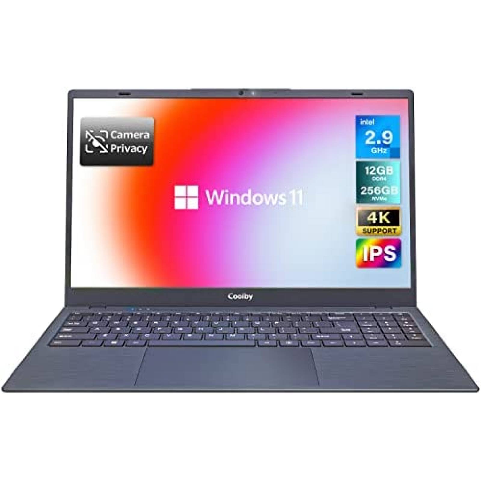 Laptop Coolby 15.6'' IN5095 12GB 256GB SSD Intel UHD -Gris