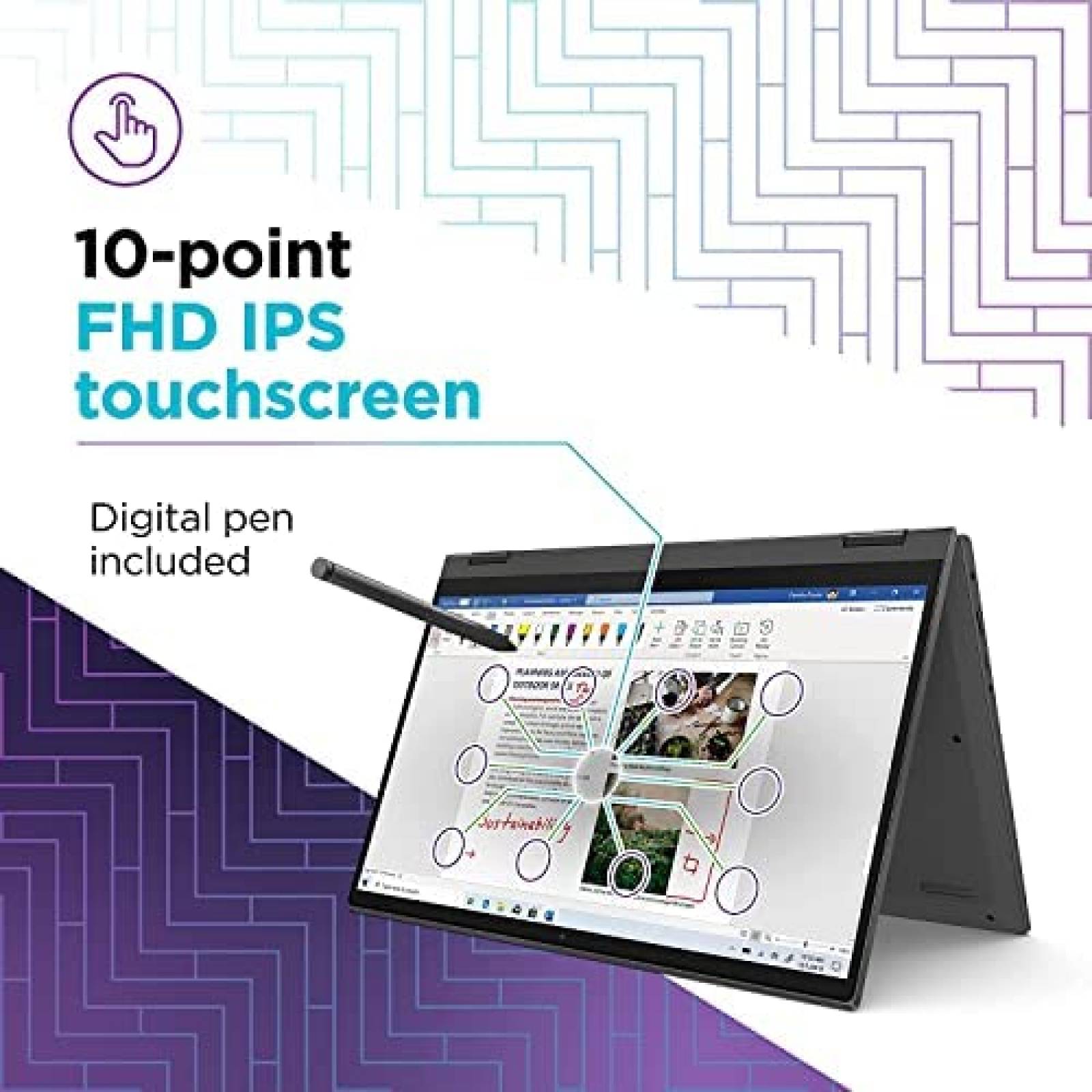 Laptop Lenovo IdeaPad Flex 5 14'' Touch AMD R5 16GB 1TB W11