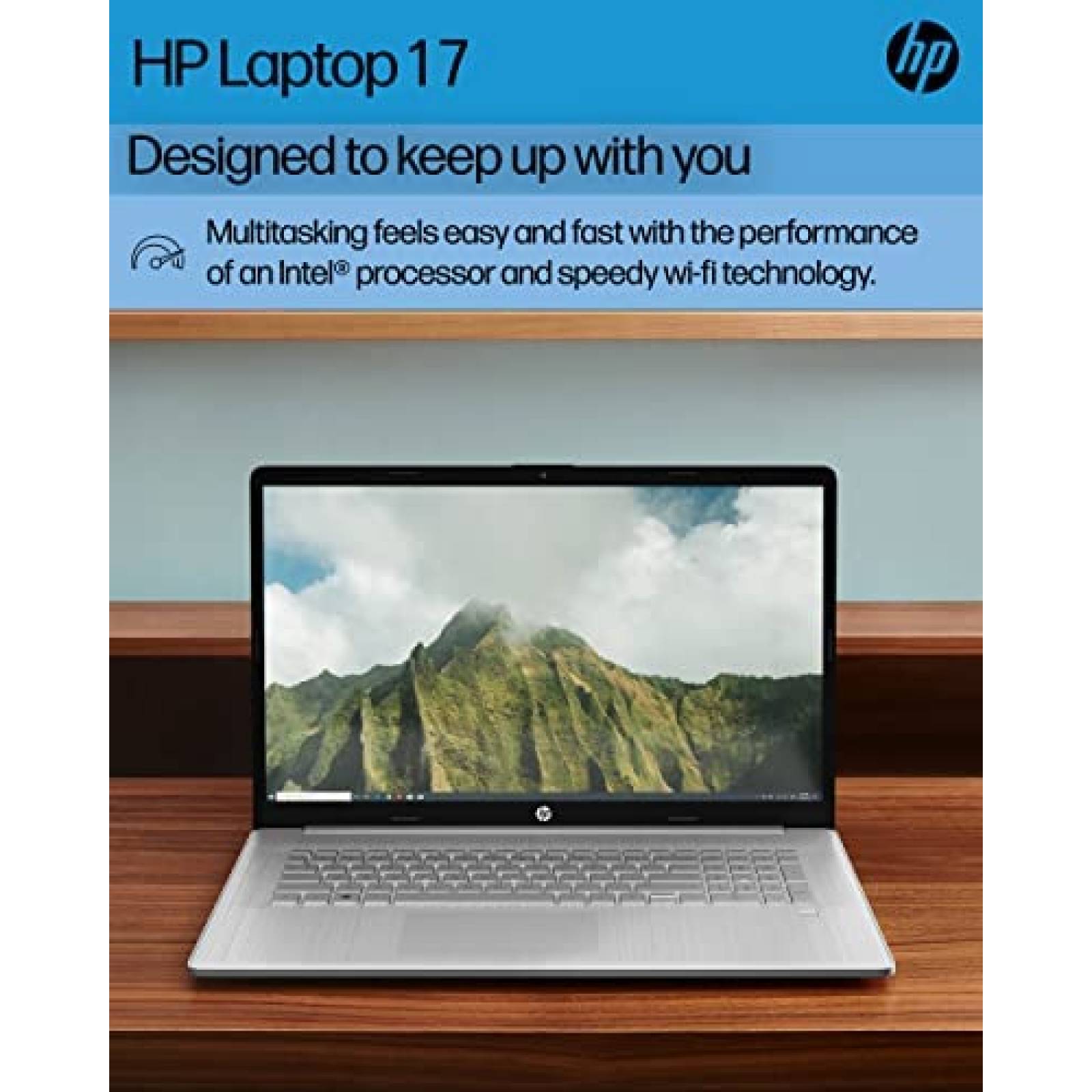 Laptop HP 17-cn0030nr 17.3" HD 4K N5030 4GB 256GB USB Win 11
