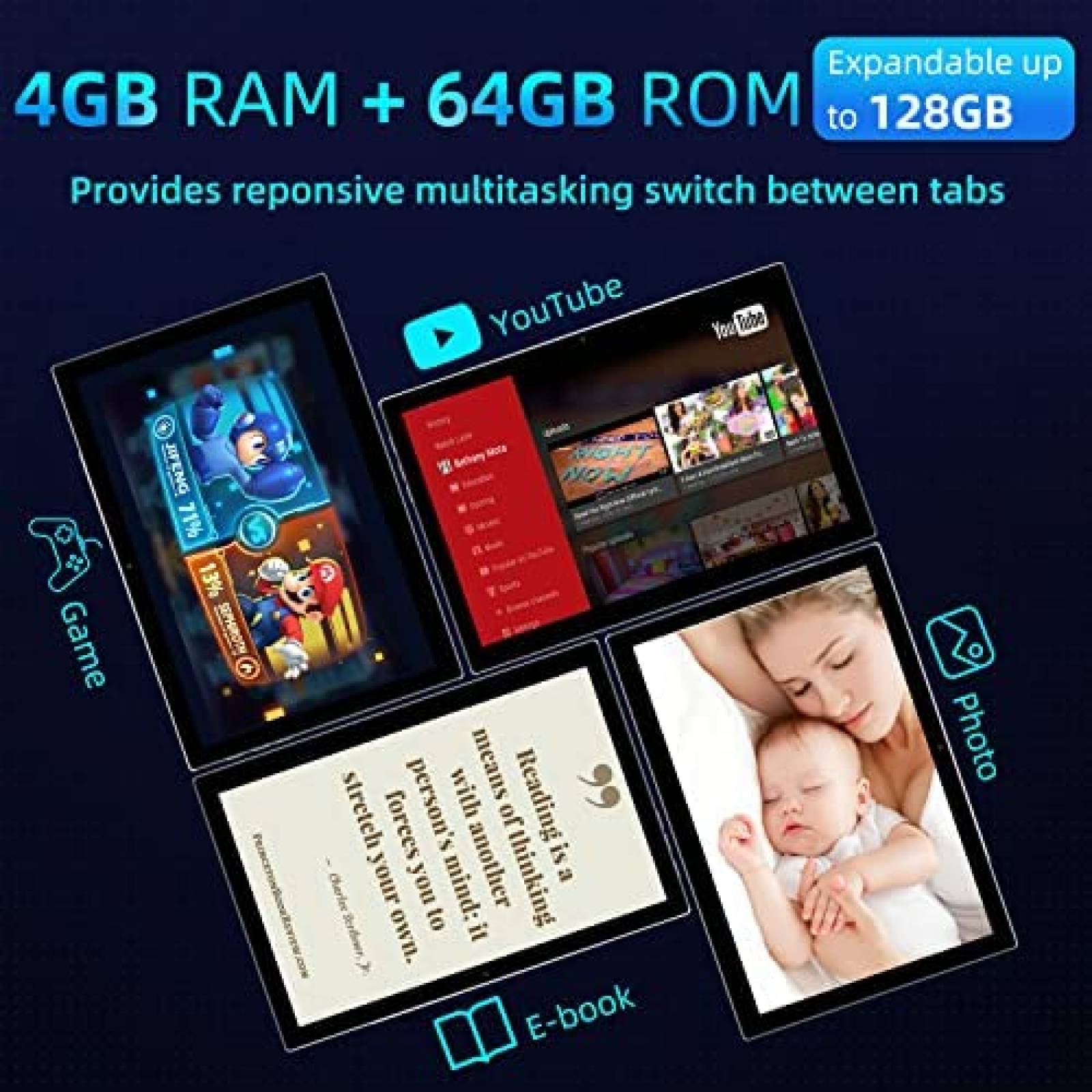 Tablet BYYBUO SmartPad T10 Pro 10.1'' 4GB RAM 64GB ROM WiFi