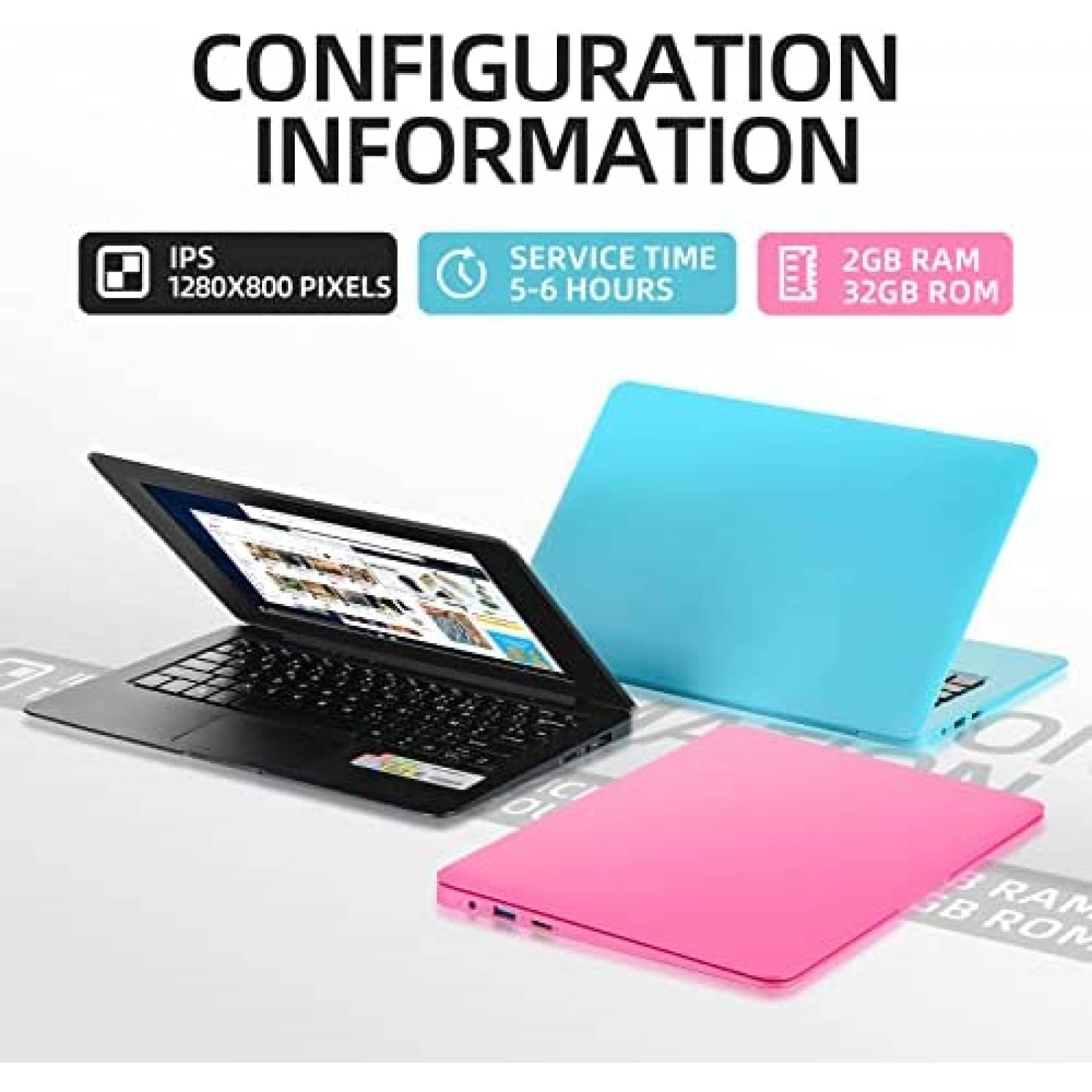 Mini Laptop Monitech MBook 1 10.1'' Cortex A8 2GB 32GB -Rosa
