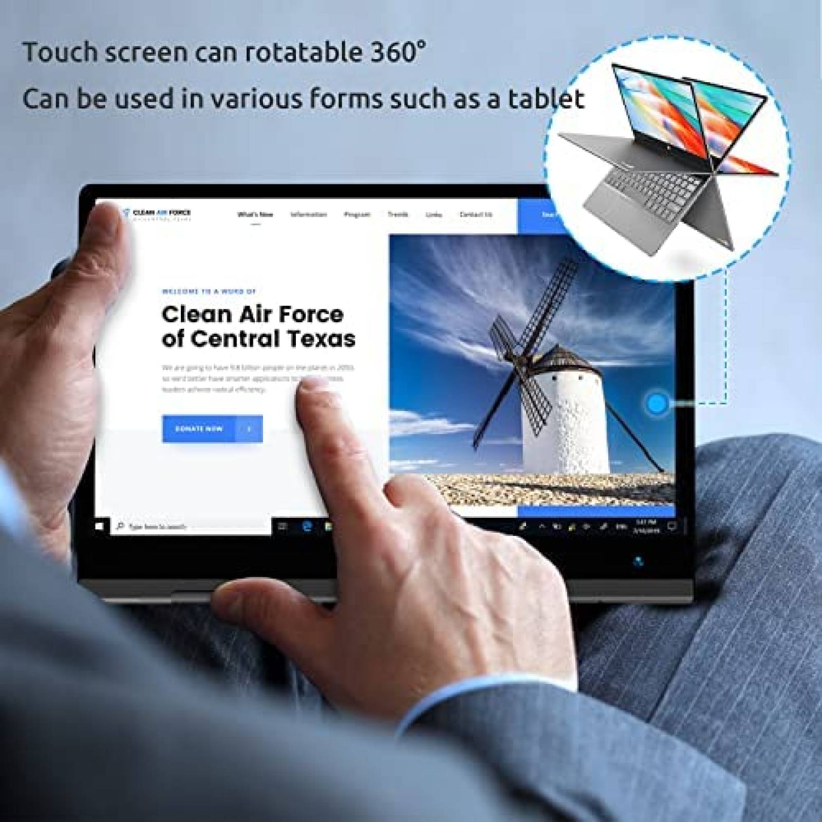 Laptop 2 en 1 BMAX Y11 Plus Tactil 11.6" 8GB 256GB Win 10