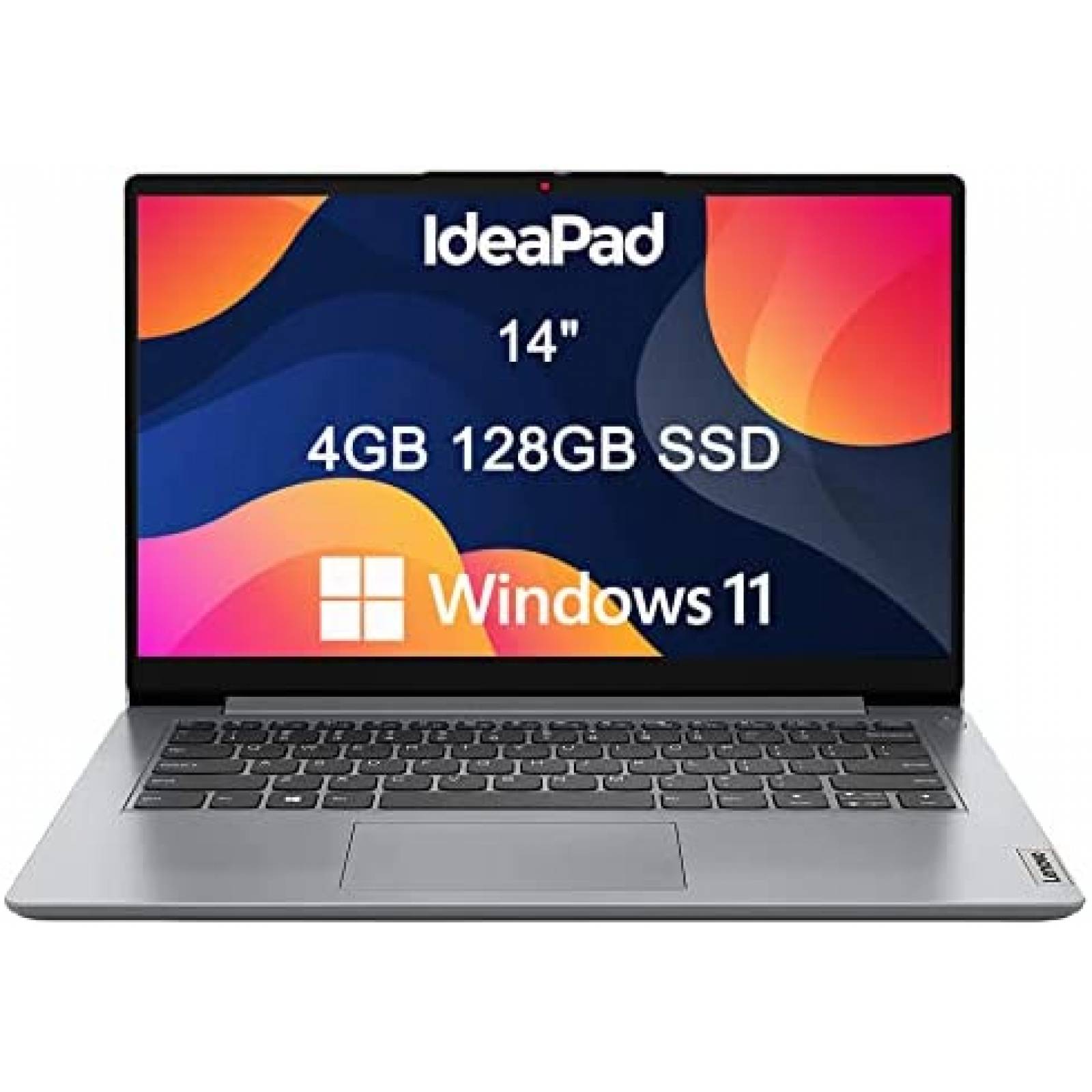 Laptop Lenovo Ideapad 1i 14" HD 4GB 128GB USB-C Win 11 -Gris