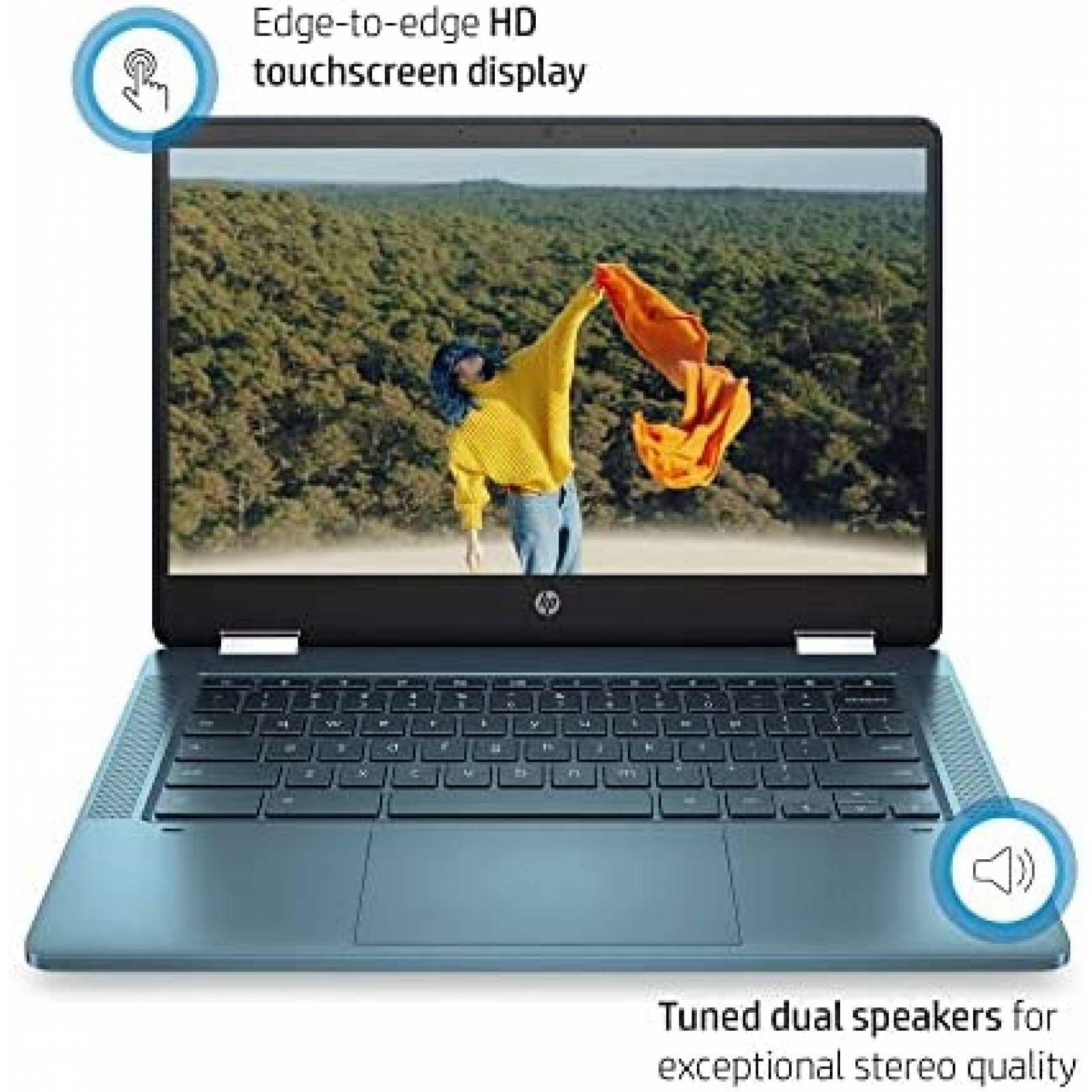 Laptop 2 en 1 HP Flagship X360 Chromebook 14" HD 4GB 64GB