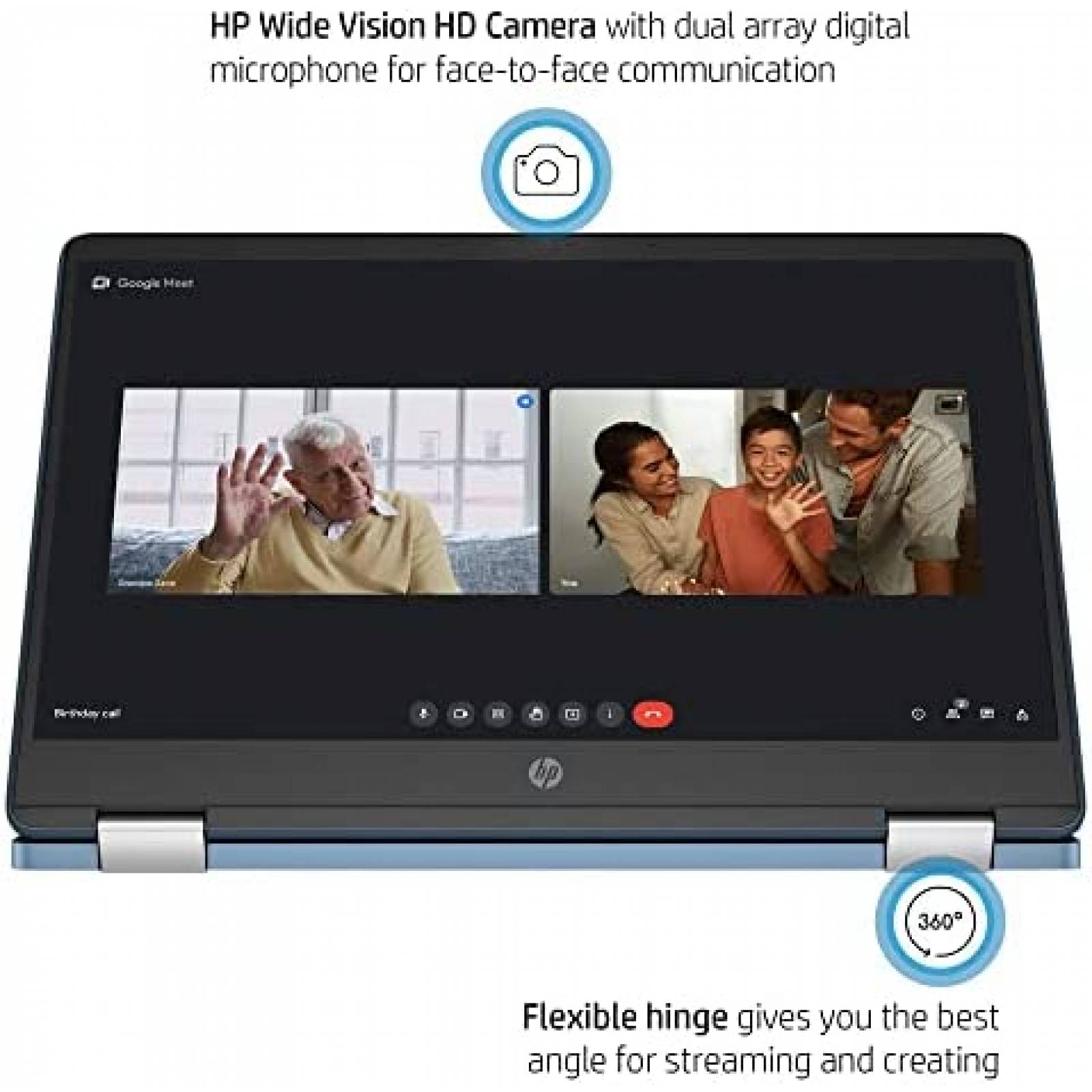 Laptop 2 en 1 HP X360 Chromebook 2022 Tactil 14" HD 4GB 64GB