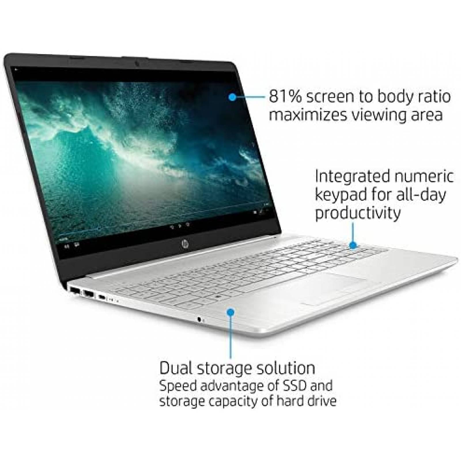 Laptop HP Pavilion 15.6" Ryzen 3 16GB 256GB SSD 1TB HDD W10
