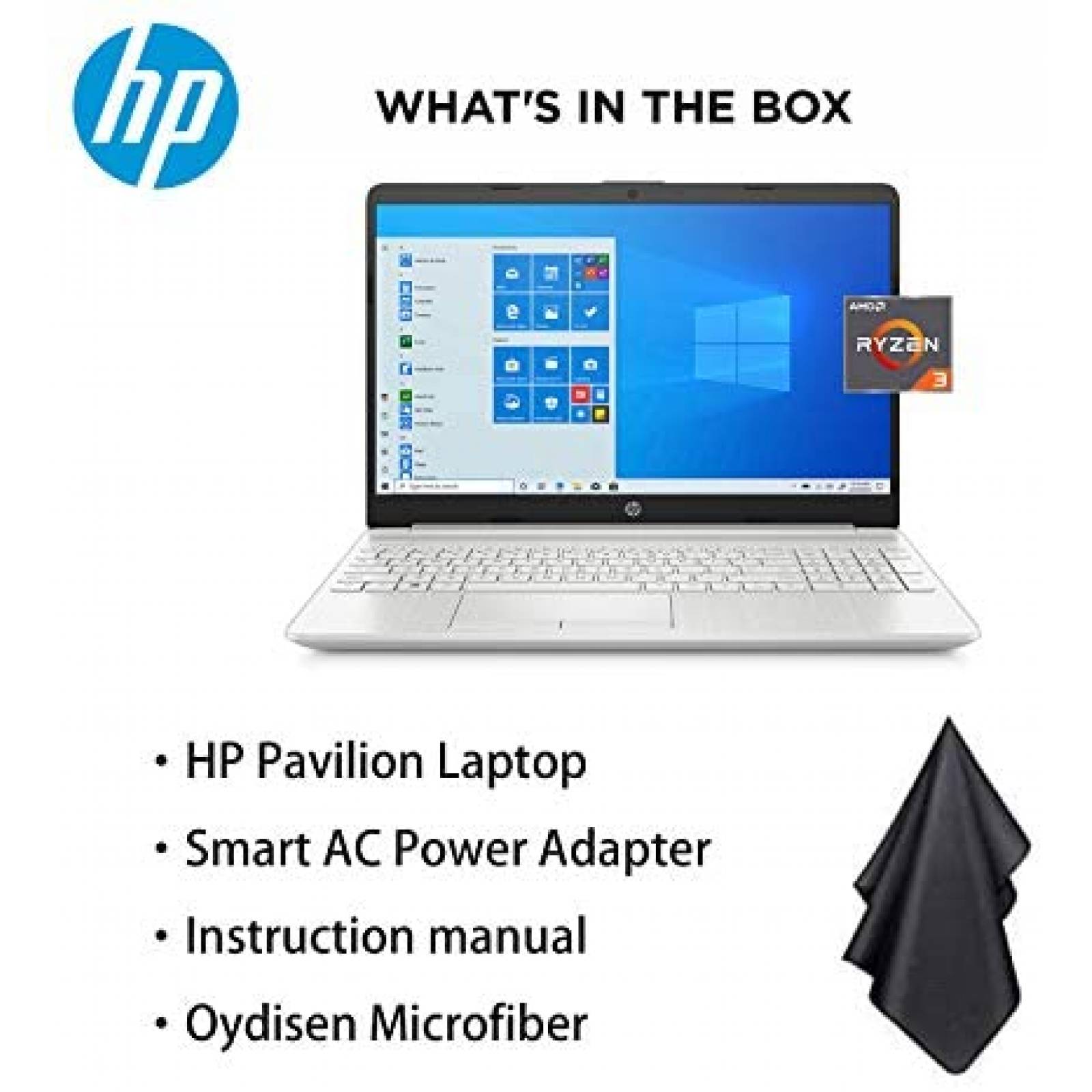 Laptop HP Pavilion 15.6" Ryzen 3 16GB 256GB SSD 1TB HDD W10
