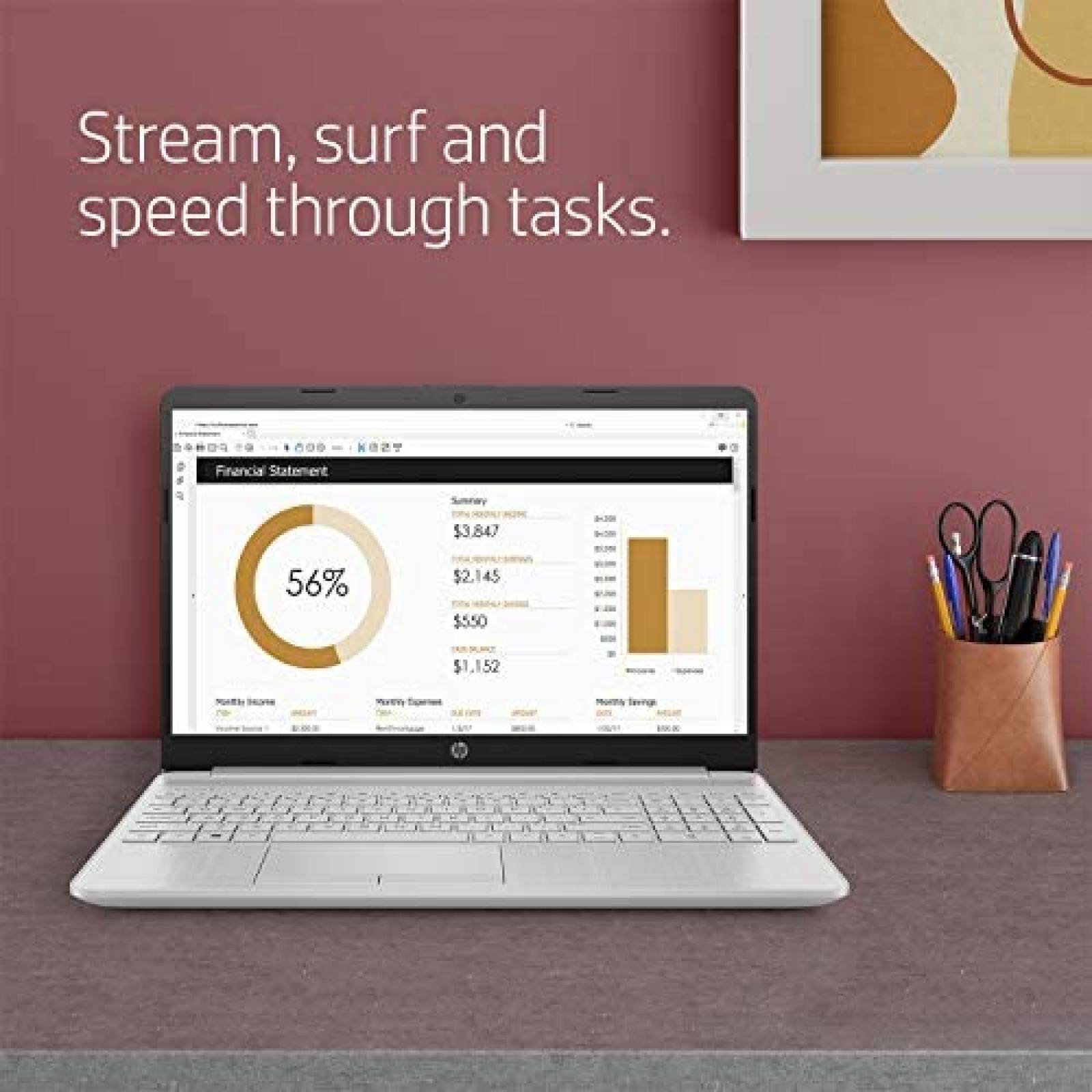 Laptop HP Pavilion 15.6" Ryzen 3 16GB 256GB SSD 1TB HDD W10