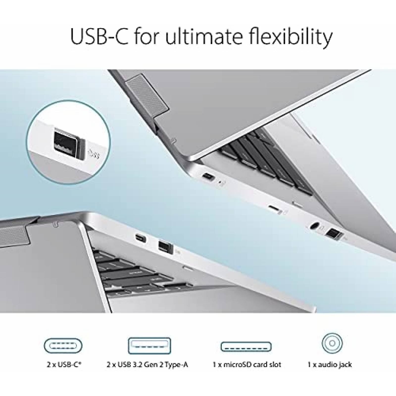 Laptop ASUS Chromebook CX1 14" Full HD N3350 4GB 64GB USB