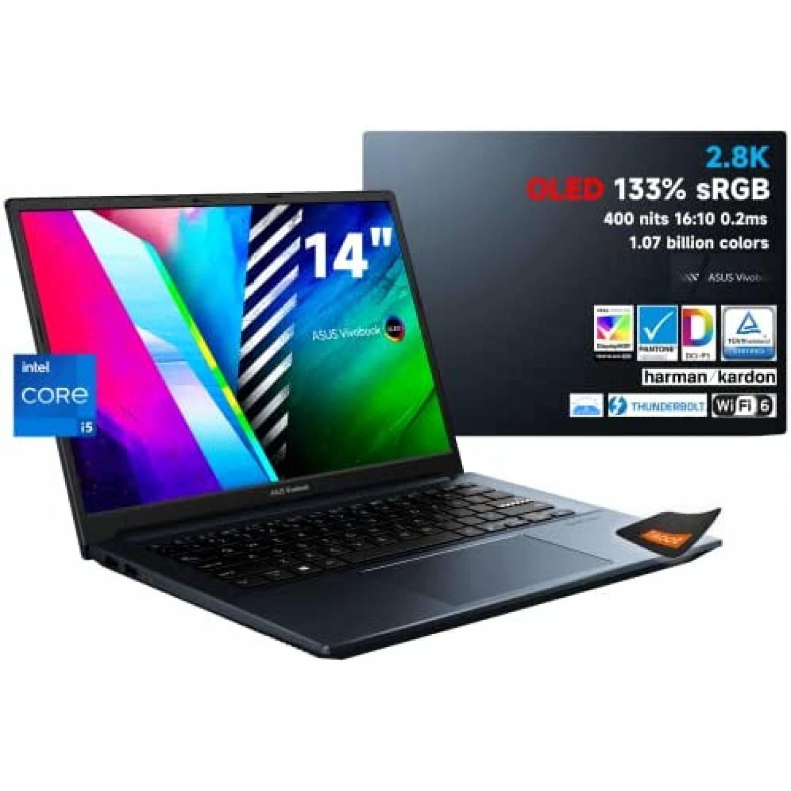 Laptop ASUS VivoBook Pro 14'' Intel Core i5 8GB 256GB -Negro