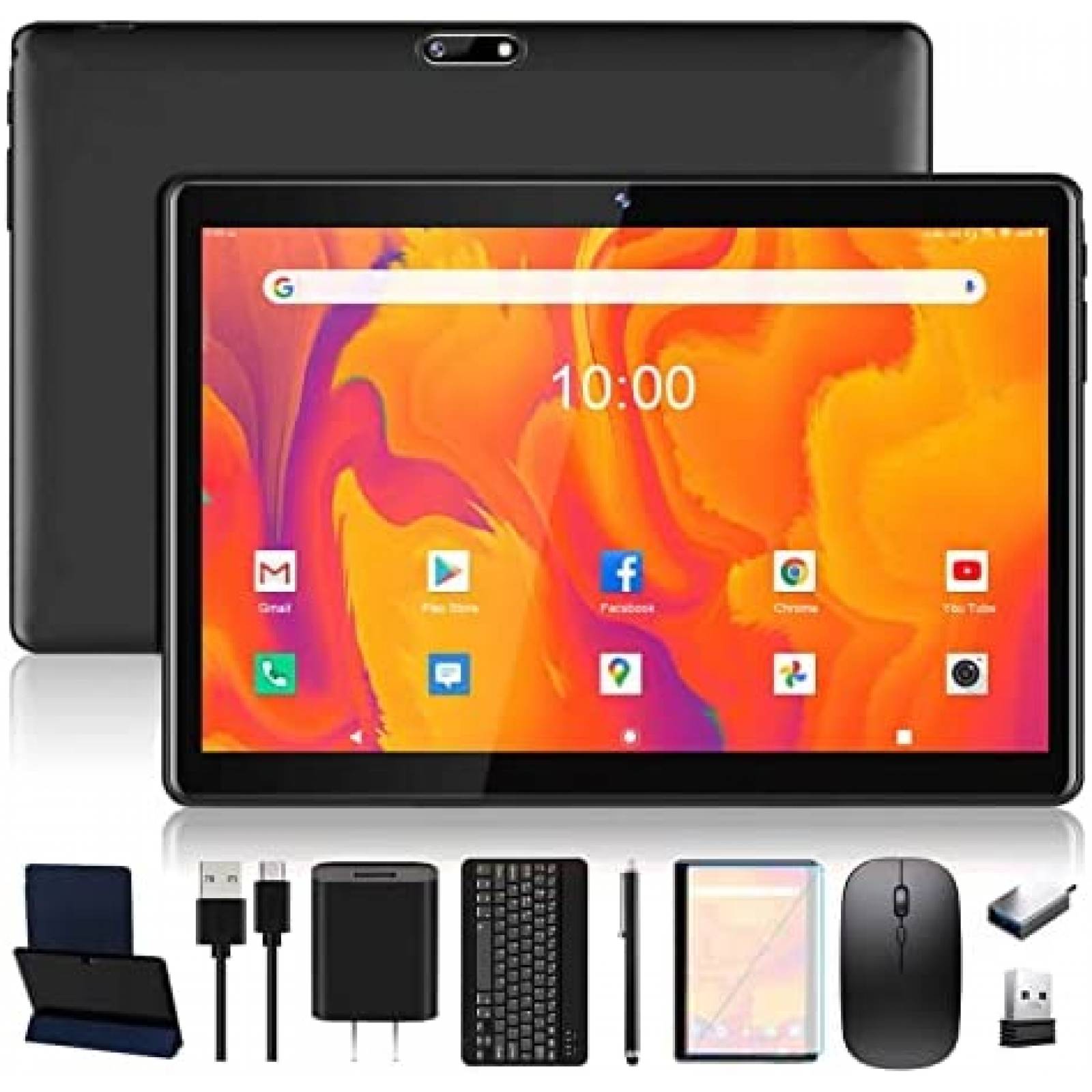 Tablet ANTEMPER 10.1'' 5G WiFi 4GB RAM 64GB ROM -Negro